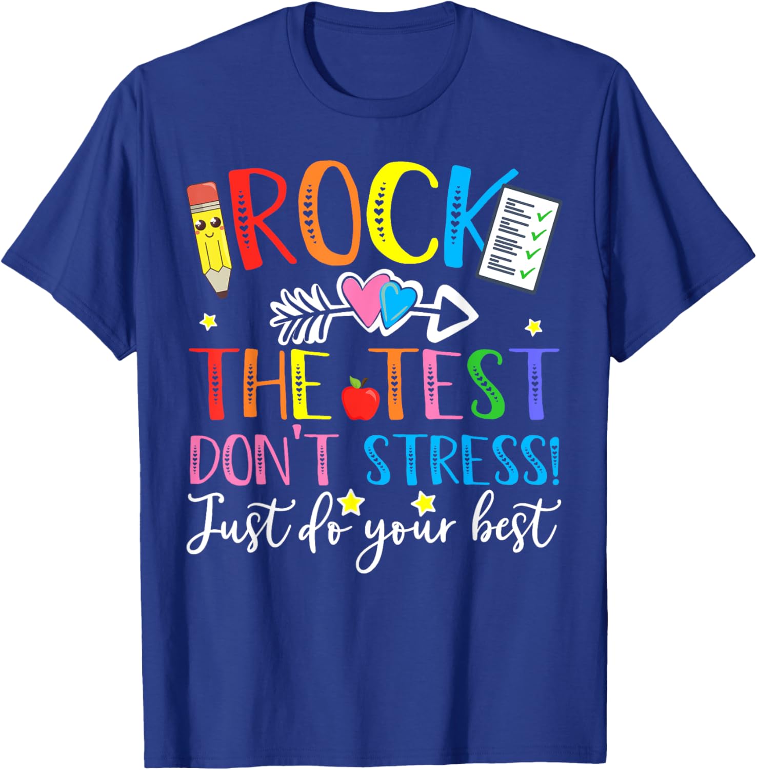 Test Day Rock The Test Teacher Testing Day T-Shirt