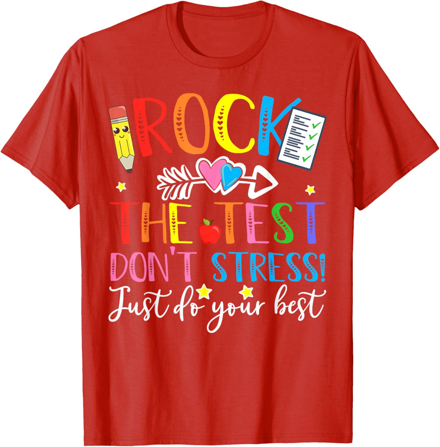Test Day Rock The Test Teacher Testing Day T-Shirt