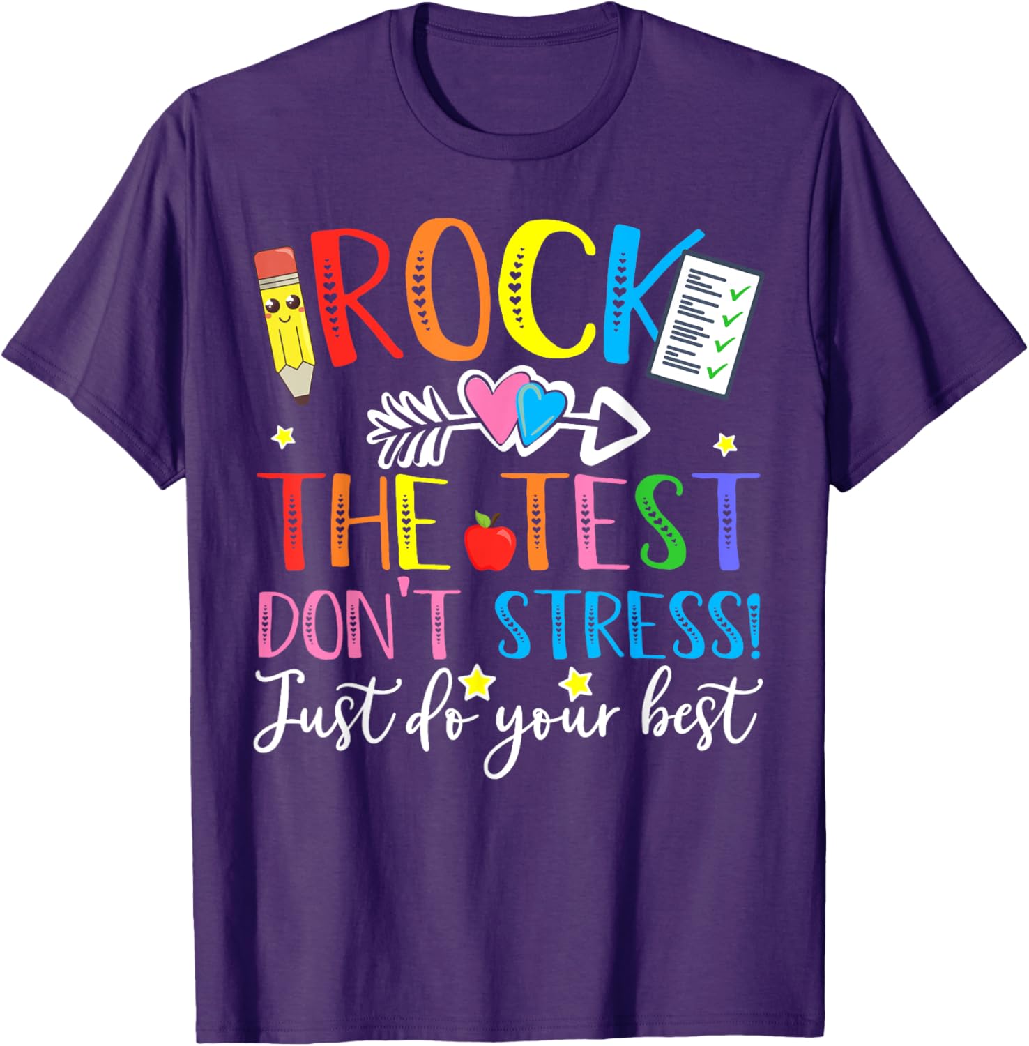 Test Day Rock The Test Teacher Testing Day T-Shirt