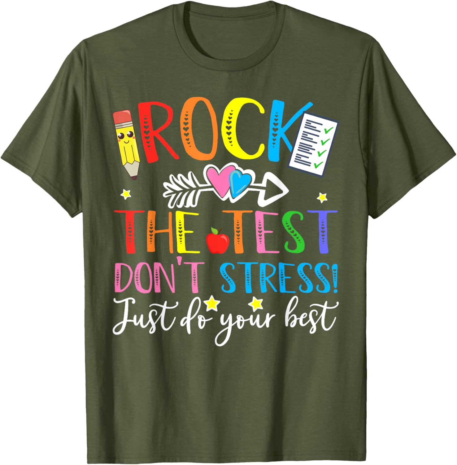 Test Day Rock The Test Teacher Testing Day T-Shirt