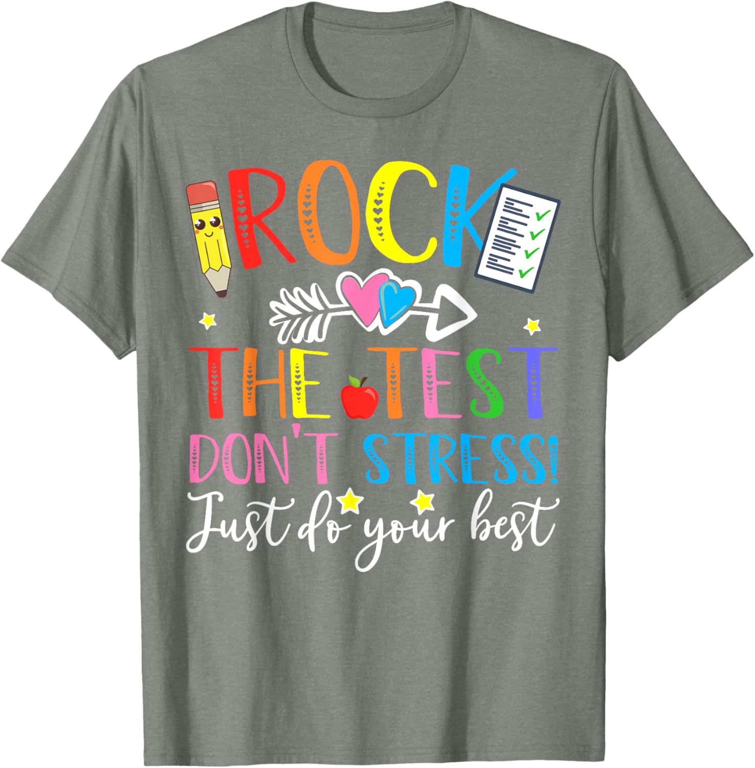 Test Day Rock The Test Teacher Testing Day T-Shirt