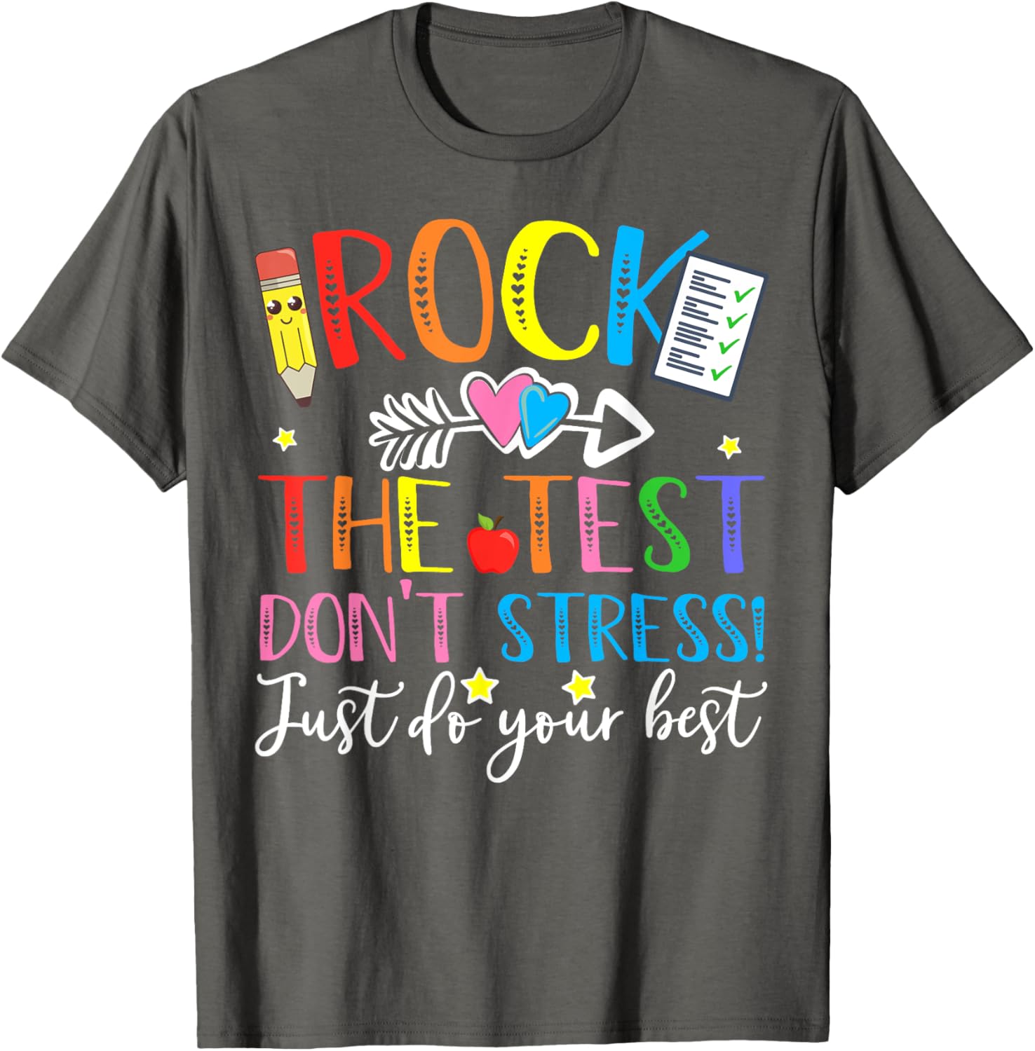 Test Day Rock The Test Teacher Testing Day T-Shirt