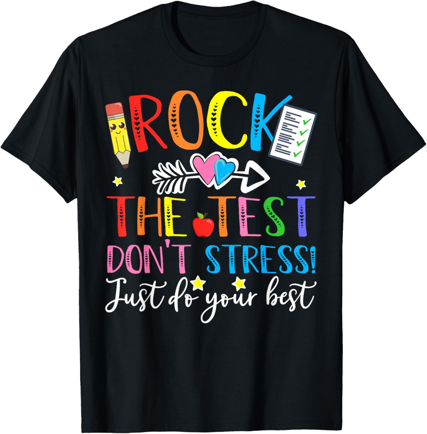 Test Day Rock The Test Teacher Testing Day T-Shirt