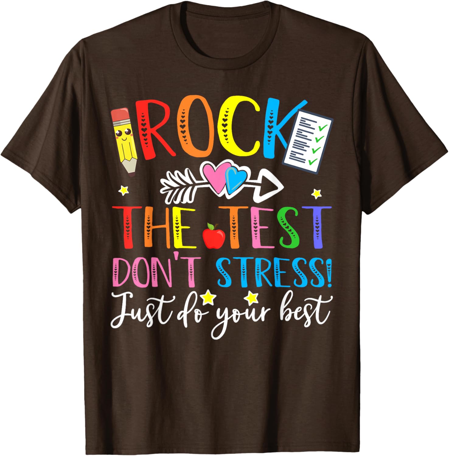 Test Day Rock The Test Teacher Testing Day T-Shirt