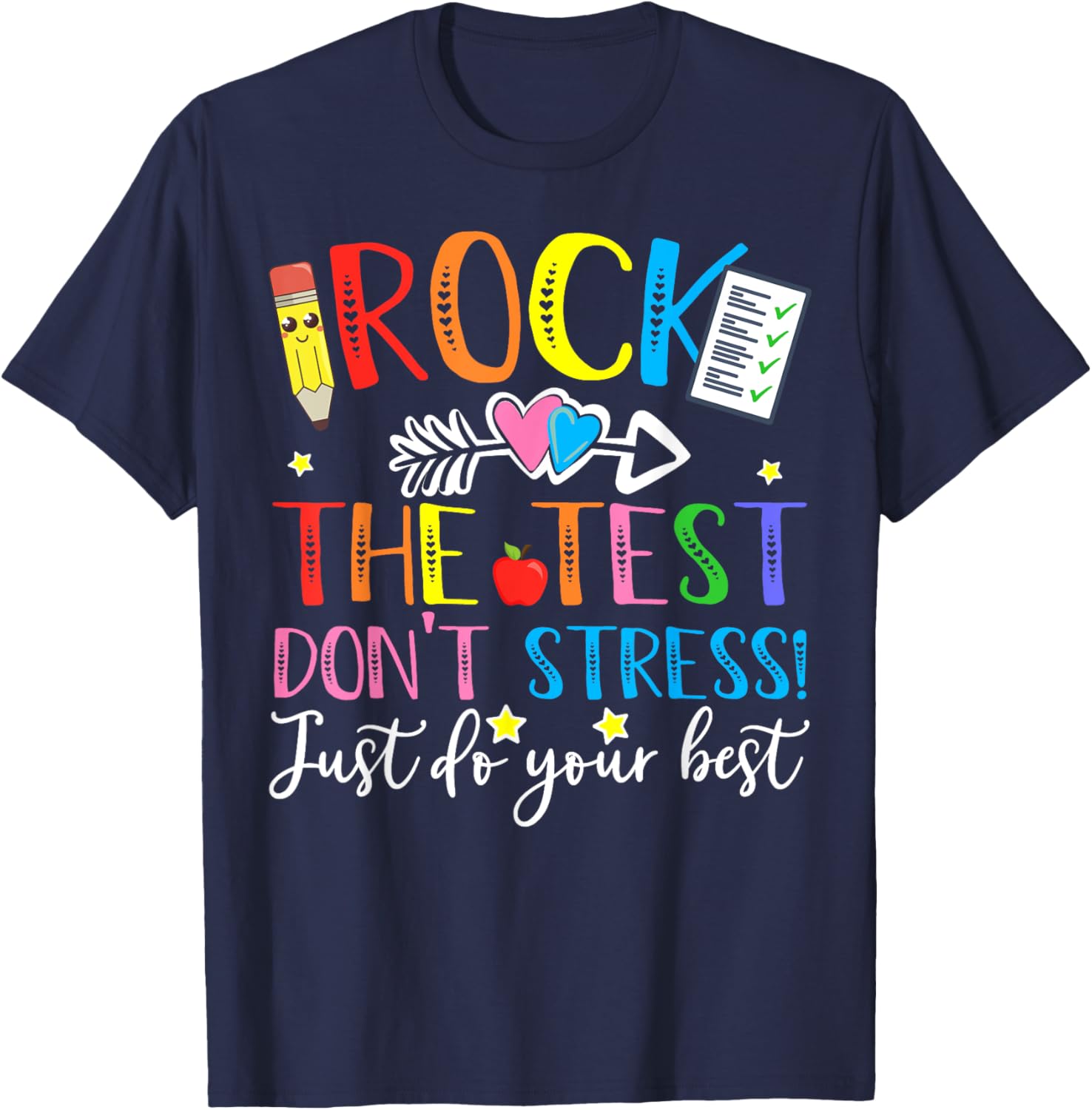 Test Day Rock The Test Teacher Testing Day T-Shirt