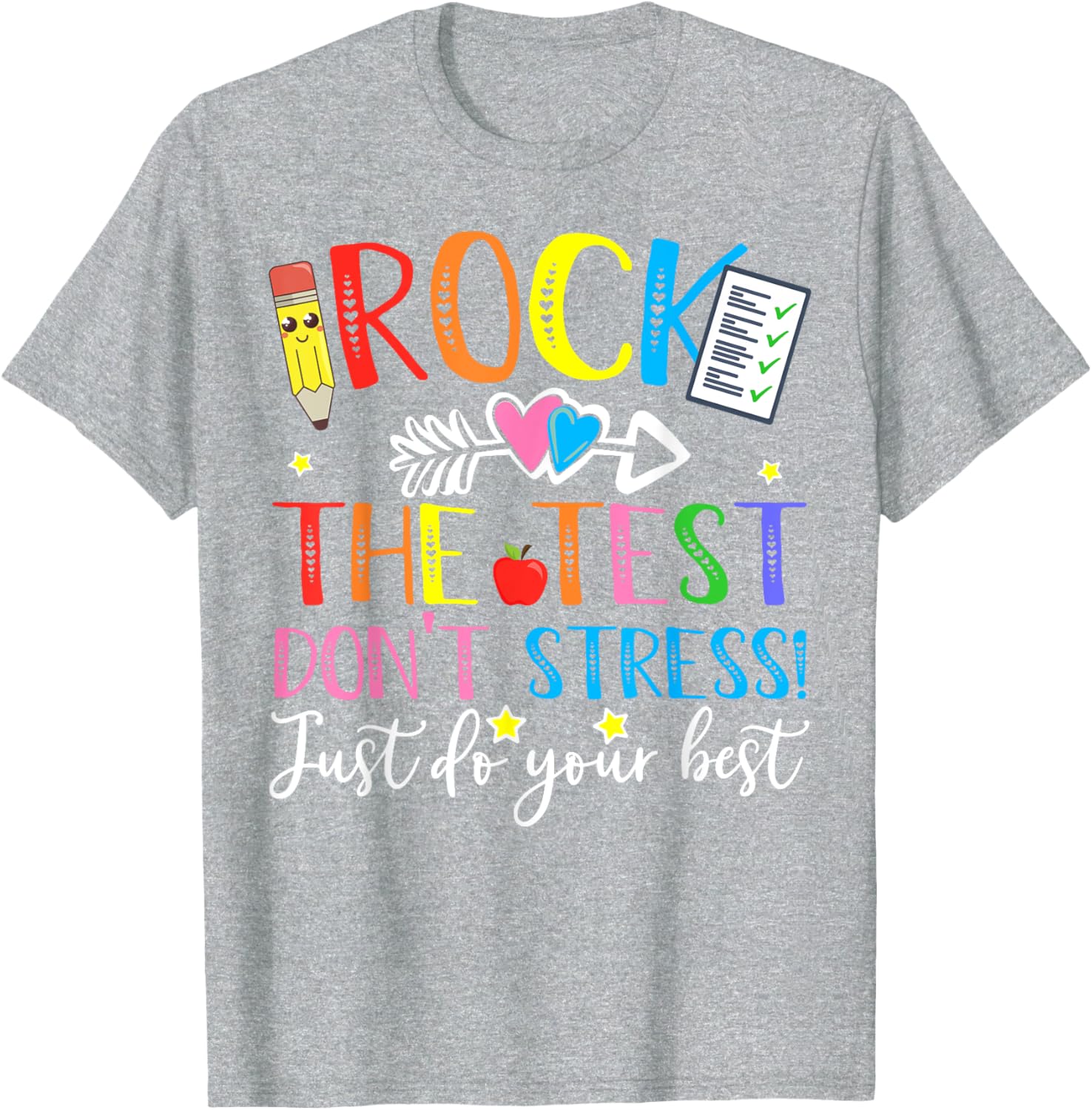 Test Day Rock The Test Teacher Testing Day T-Shirt