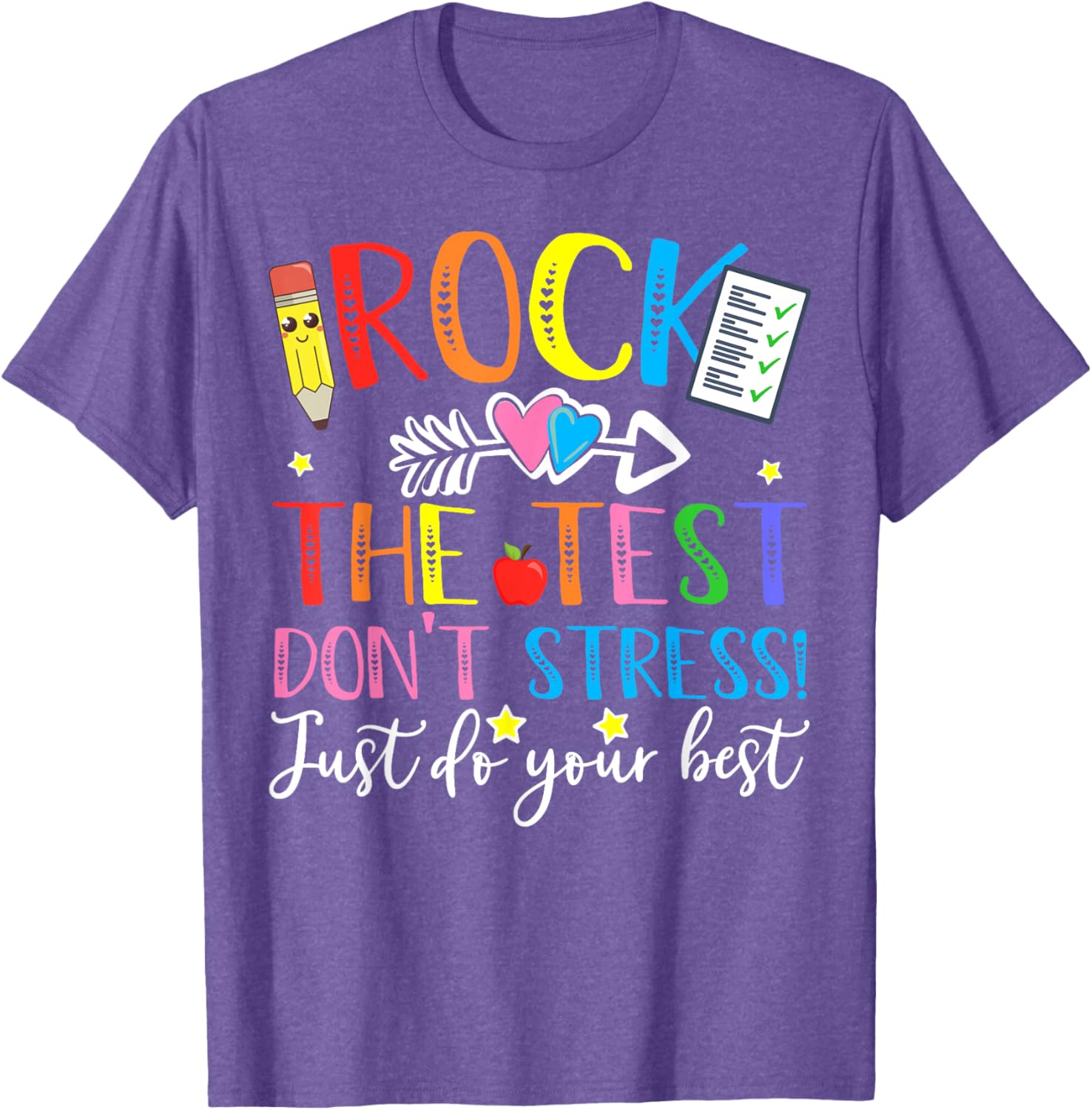 Test Day Rock The Test Teacher Testing Day T-Shirt