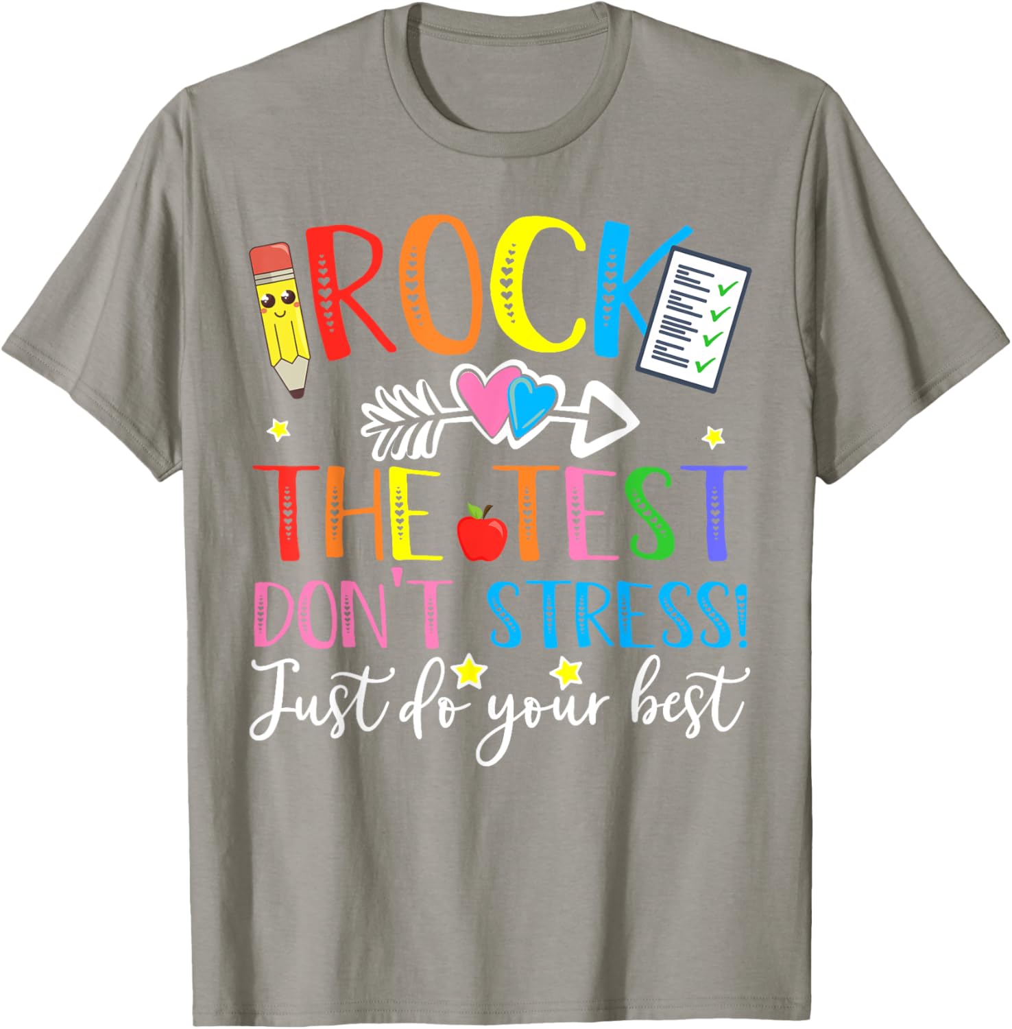 Test Day Rock The Test Teacher Testing Day T-Shirt