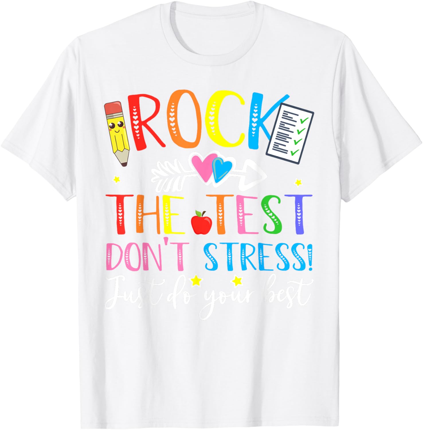 Test Day Rock The Test Teacher Testing Day T-Shirt