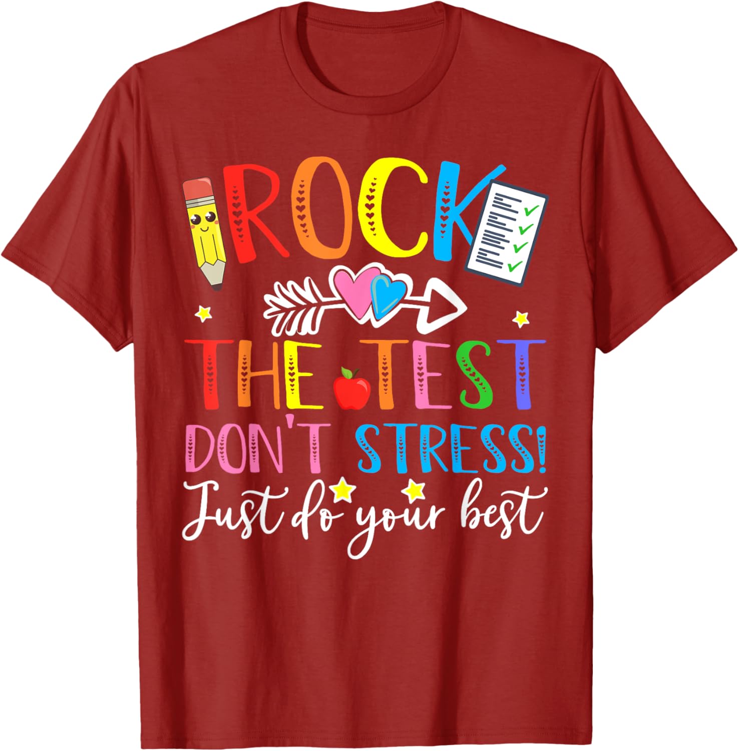 Test Day Rock The Test Teacher Testing Day T-Shirt