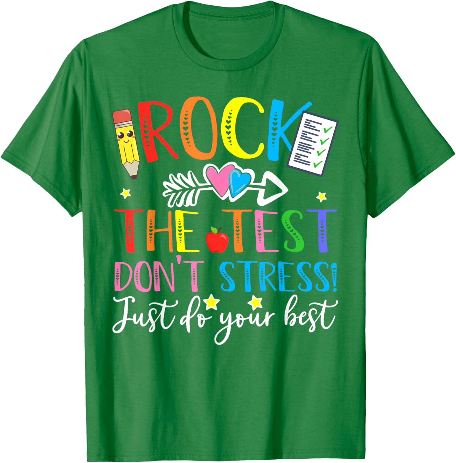 Test Day Rock The Test Teacher Testing Day T-Shirt