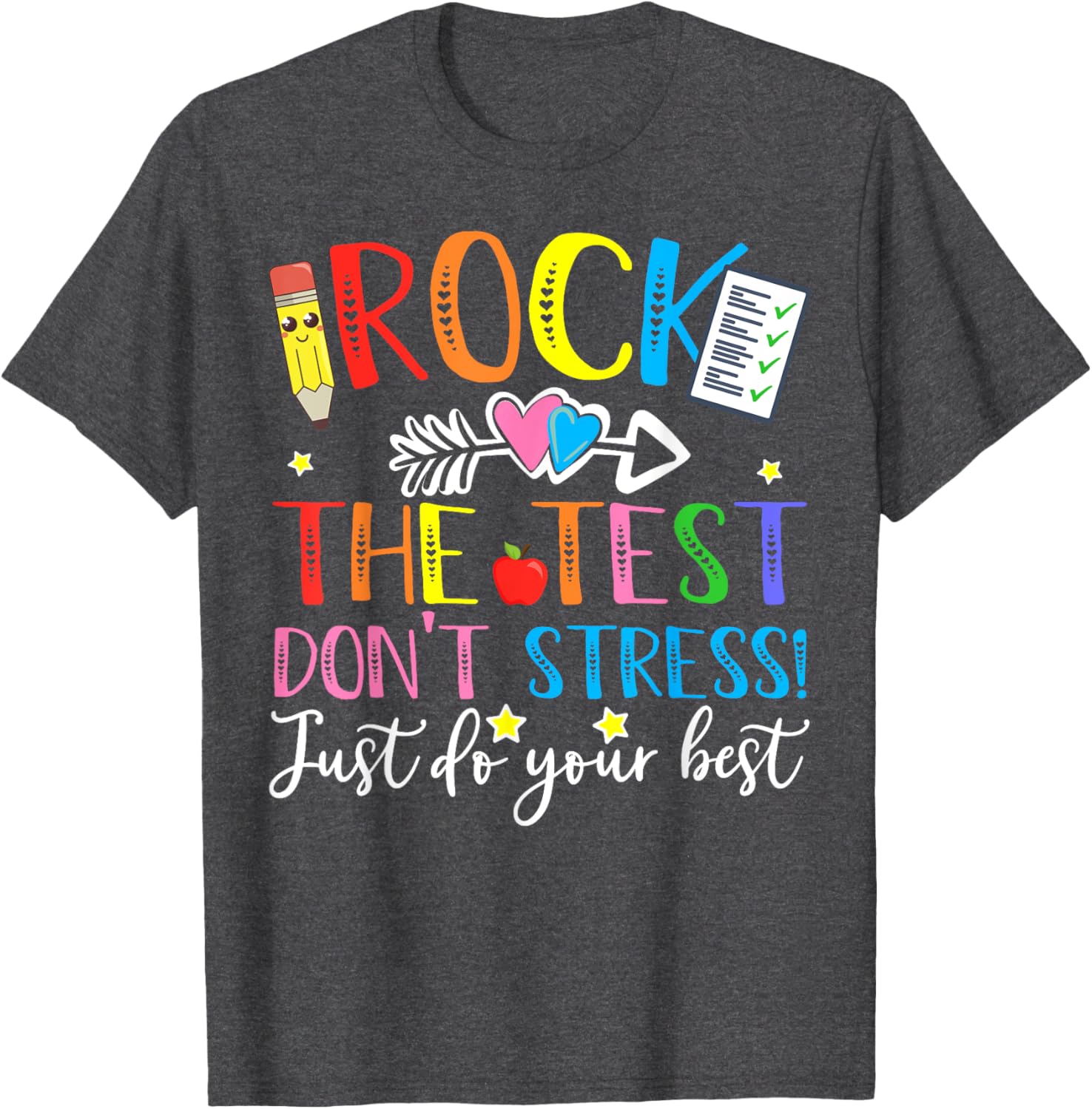 Test Day Rock The Test Teacher Testing Day T-Shirt