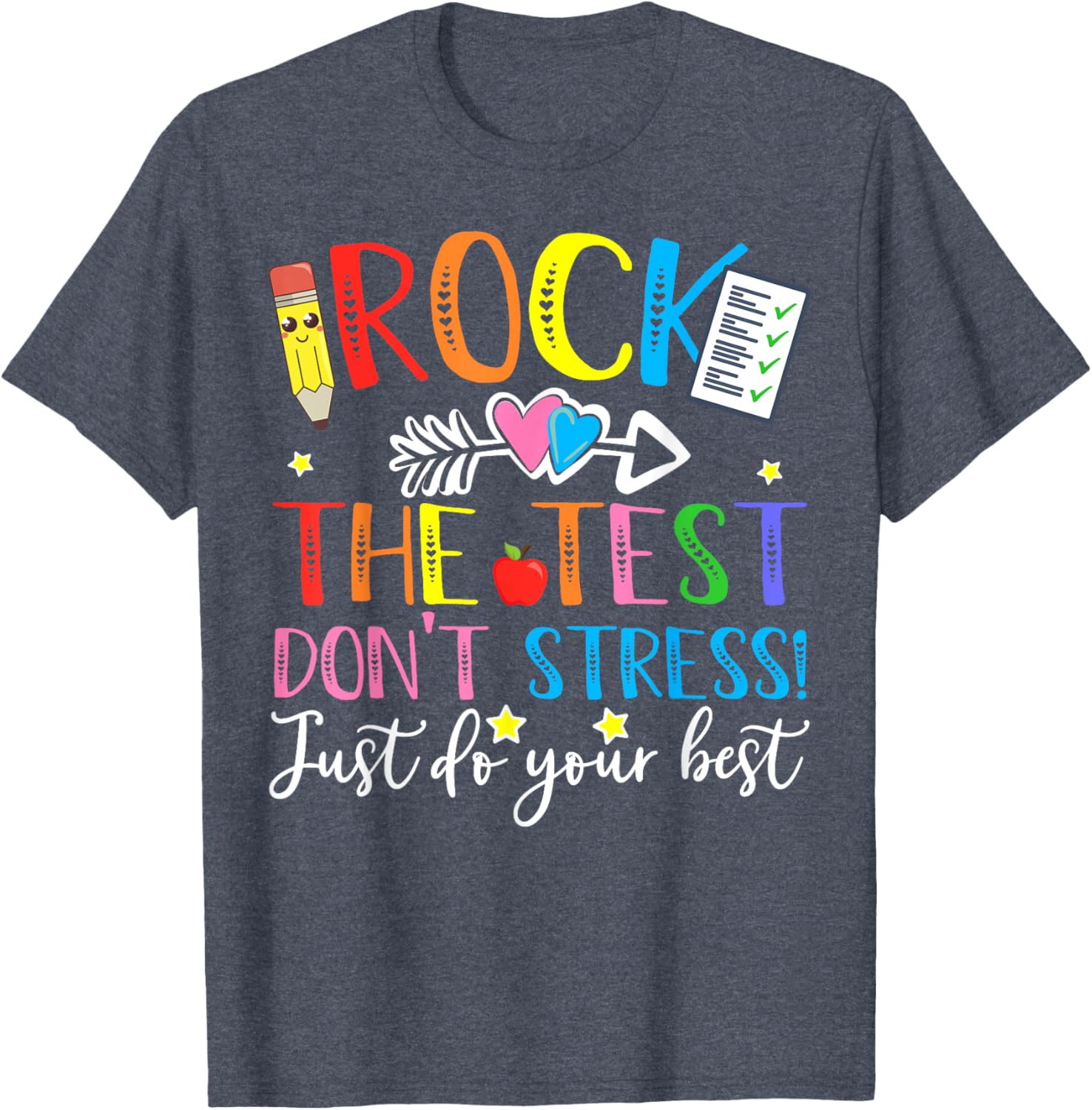 Test Day Rock The Test Teacher Testing Day T-Shirt
