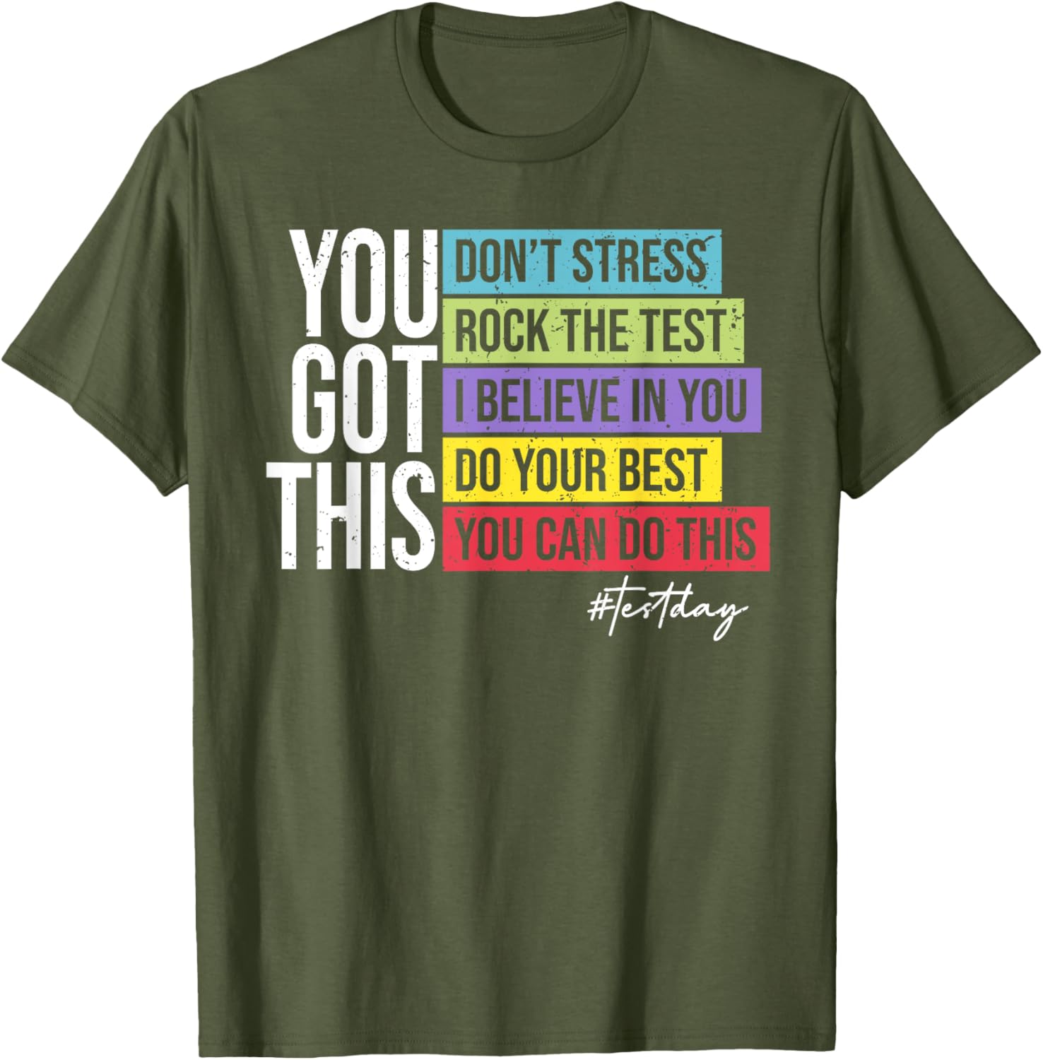 Test Day Rock The Test Teacher Testing Day You Got This T-Shirt