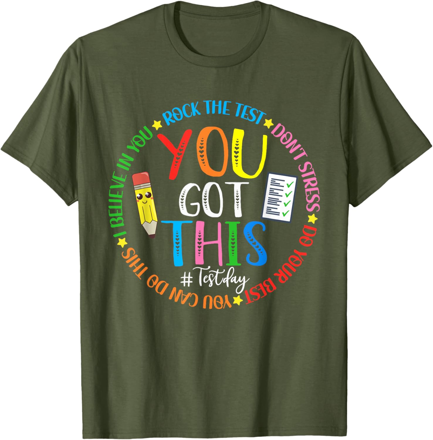 Test Day Rock The Test Teacher Testing Day You Got This T-Shirt