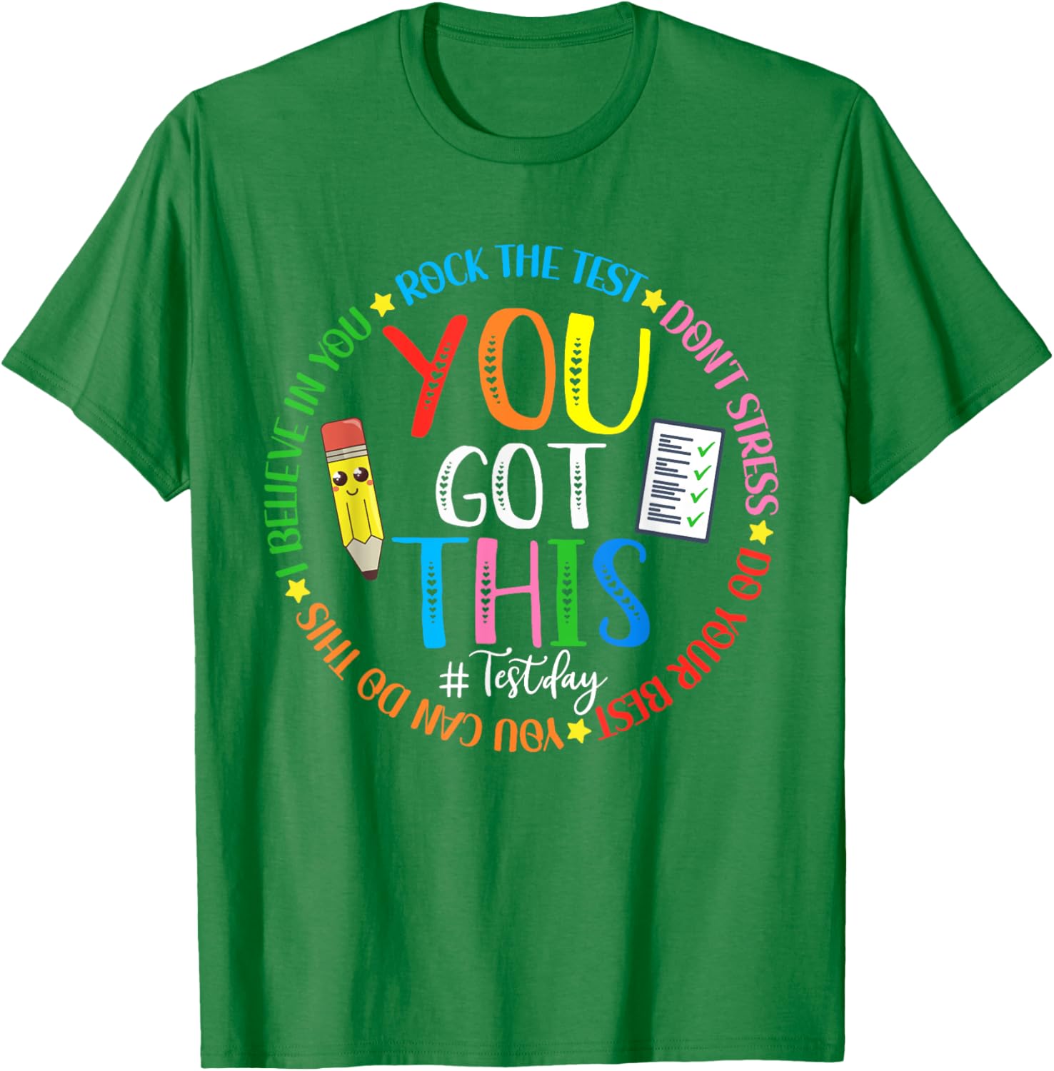 Test Day Rock The Test Teacher Testing Day You Got This T-Shirt