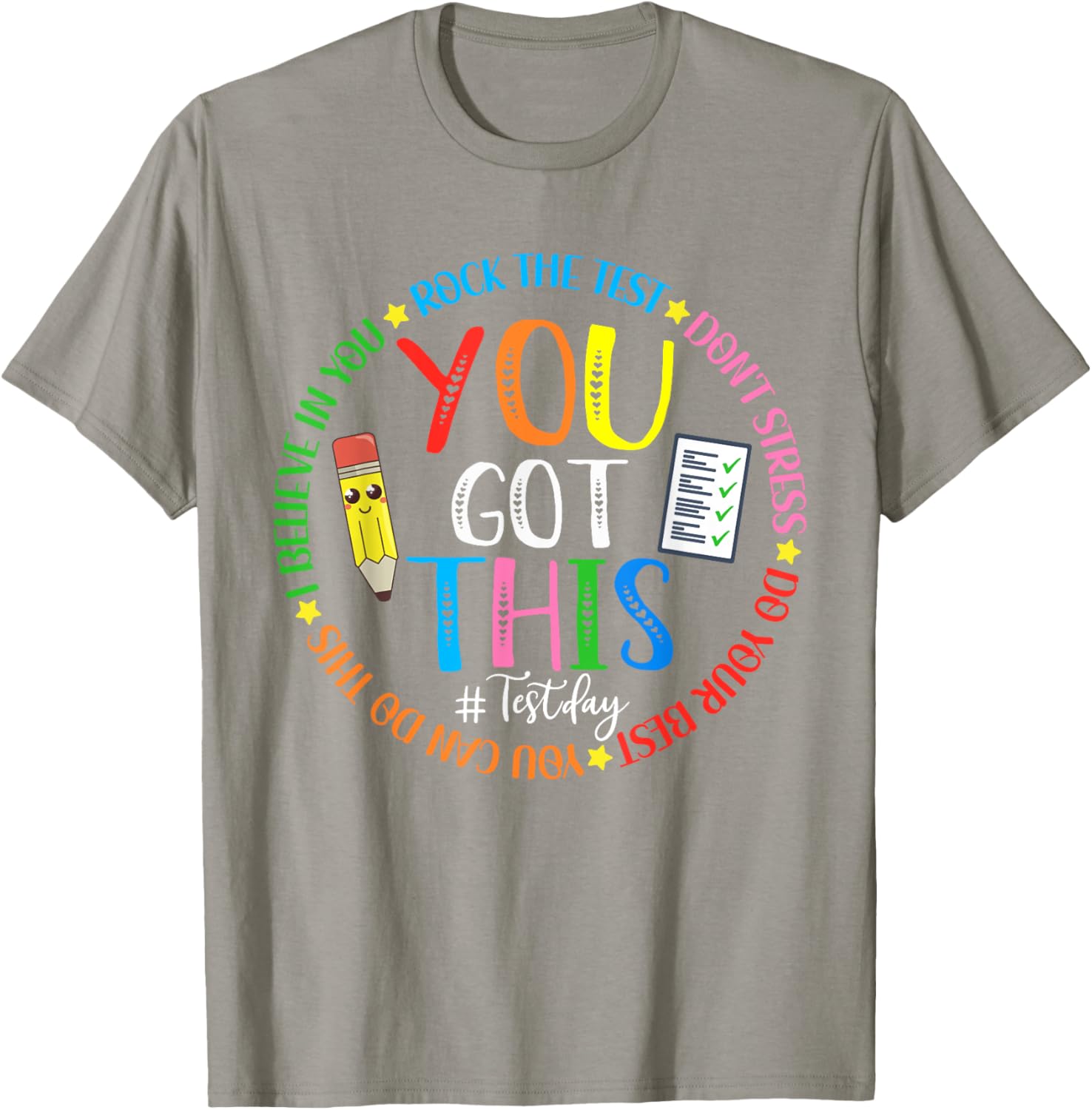 Test Day Rock The Test Teacher Testing Day You Got This T-Shirt