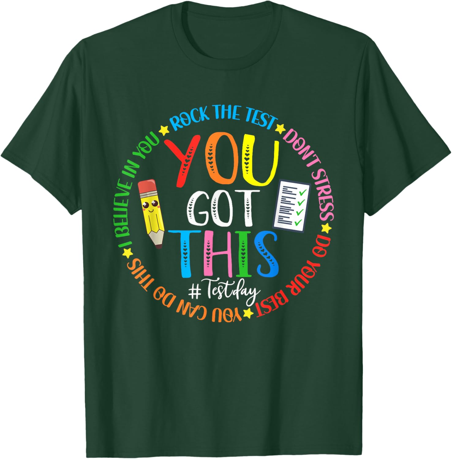 Test Day Rock The Test Teacher Testing Day You Got This T-Shirt