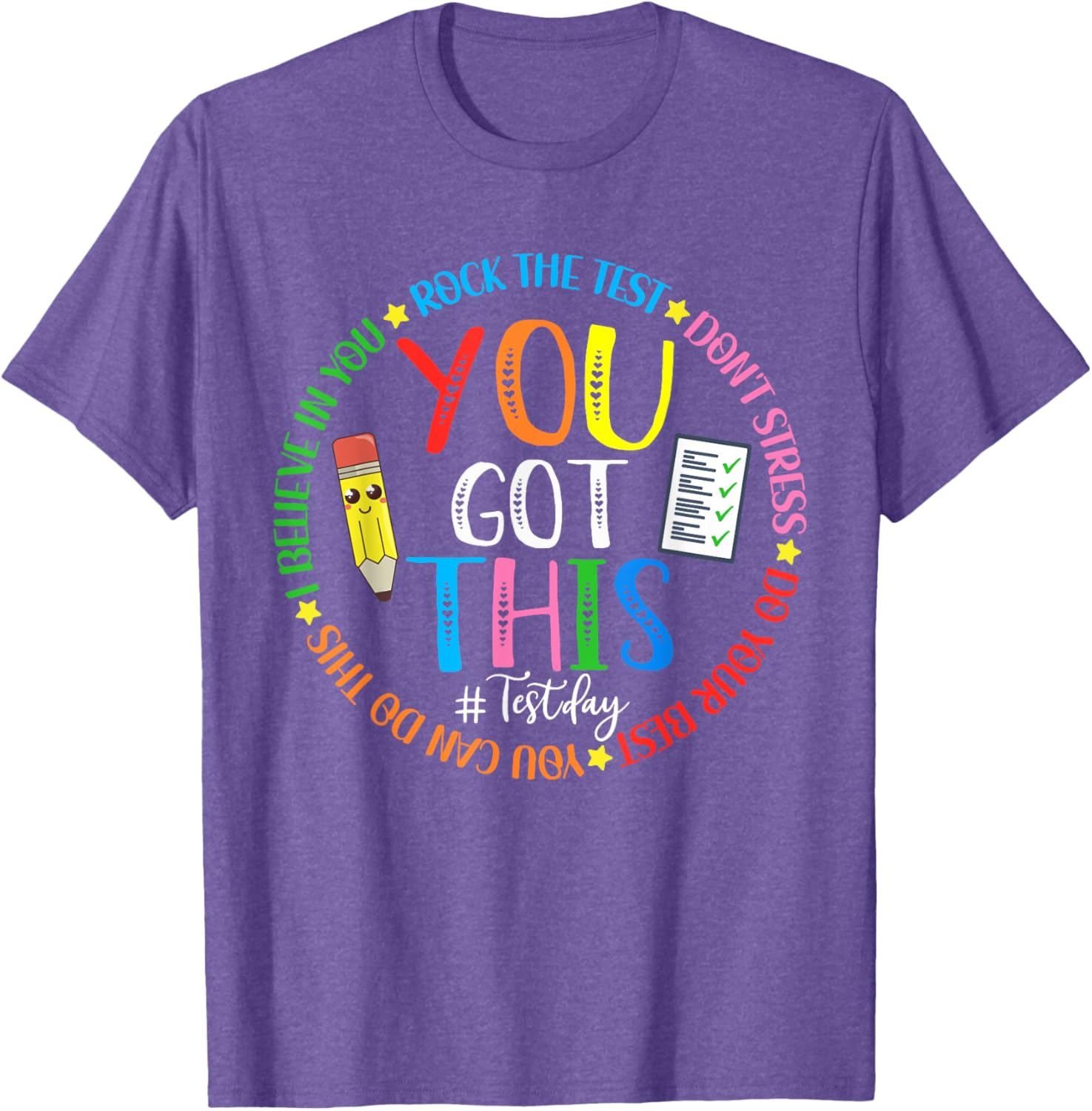 Test Day Rock The Test Teacher Testing Day You Got This T-Shirt