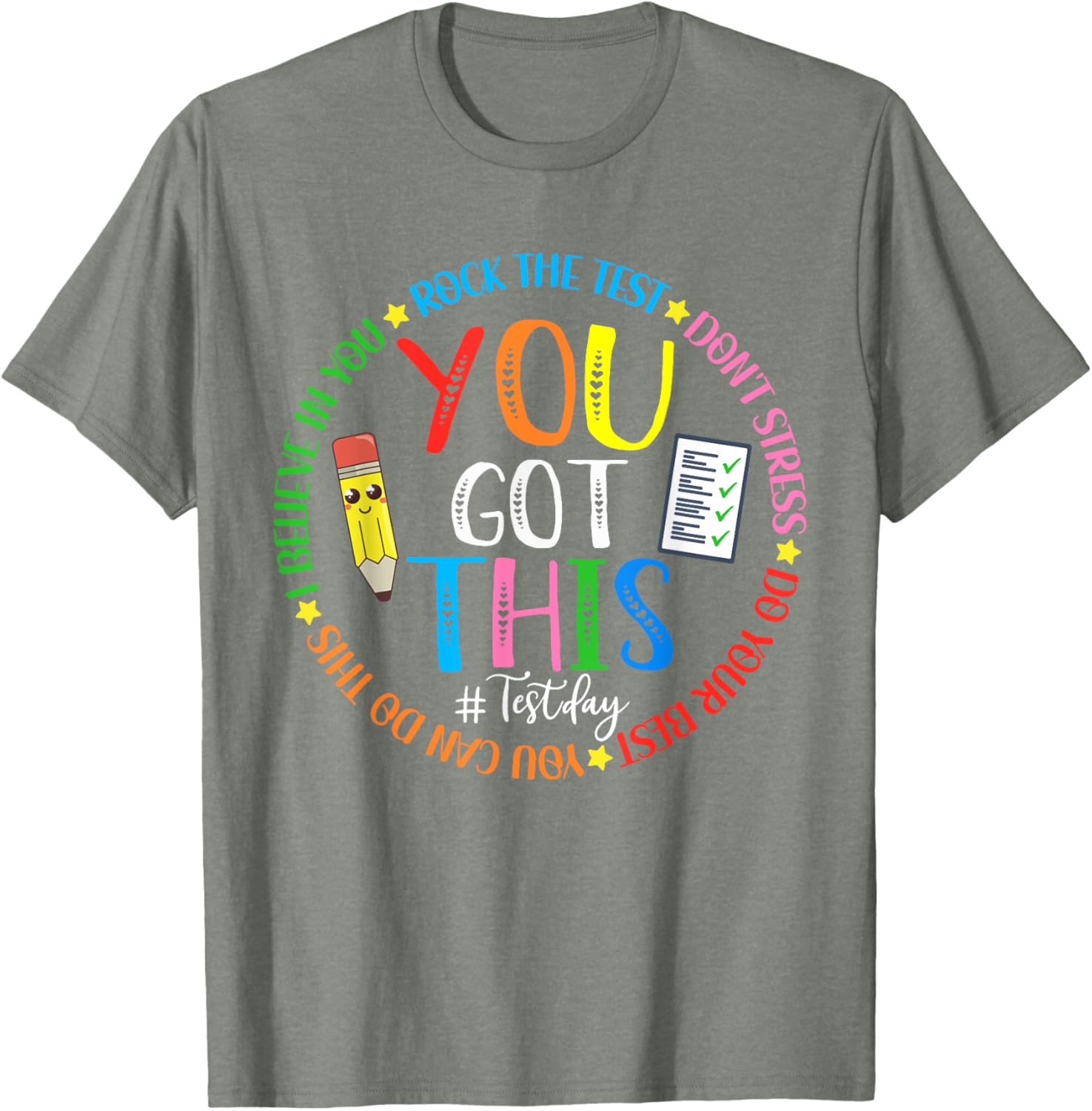 Test Day Rock The Test Teacher Testing Day You Got This T-Shirt