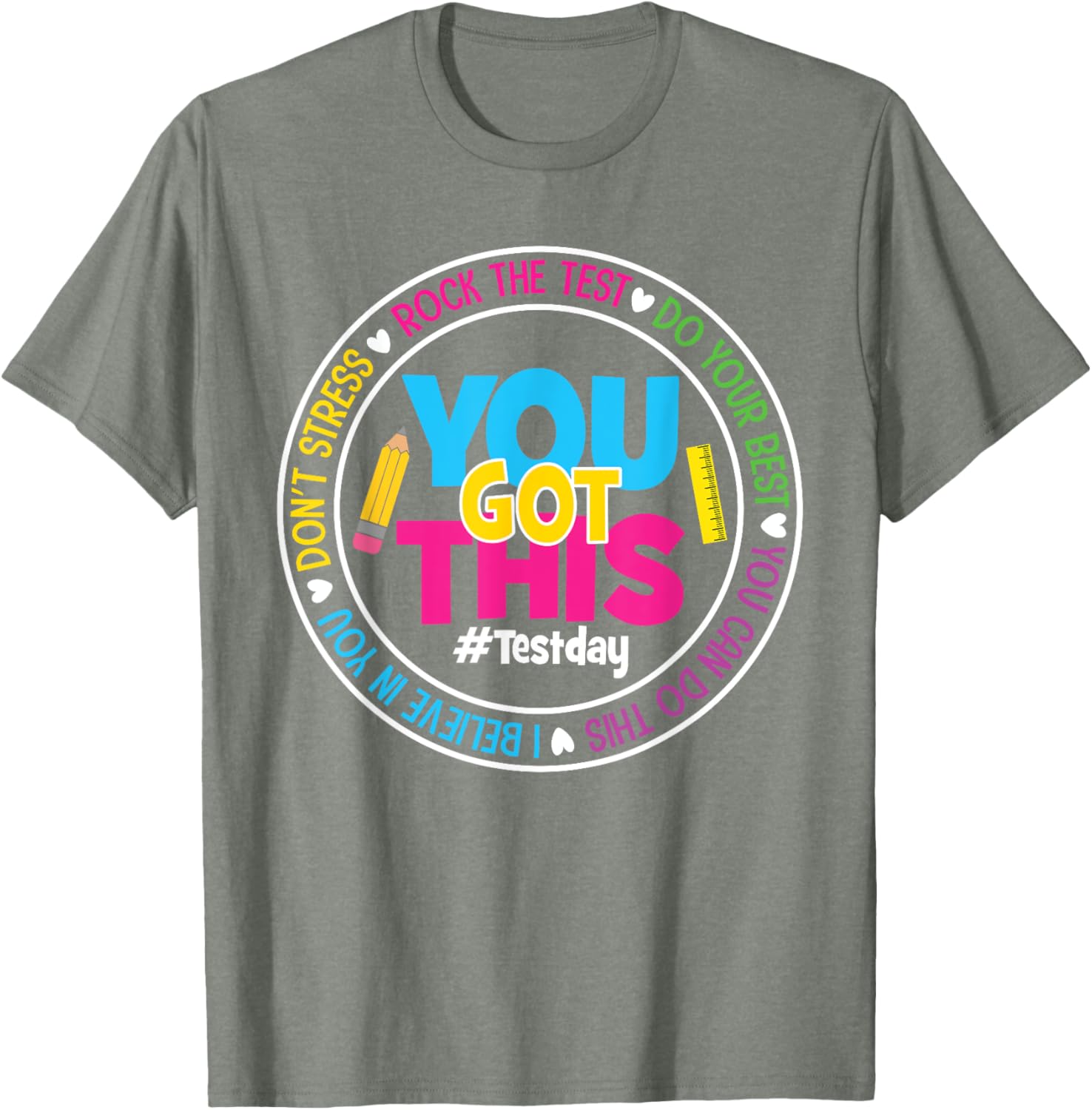 Test Day Rock The Test Teacher Testing Day You Got This T-Shirt