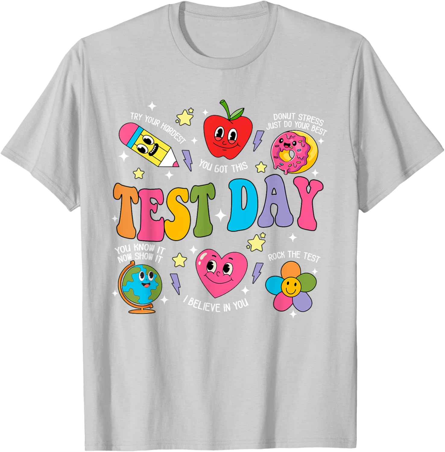 Test Day Rock The Test Testing Day Motivational Teacher Kids T-Shirt