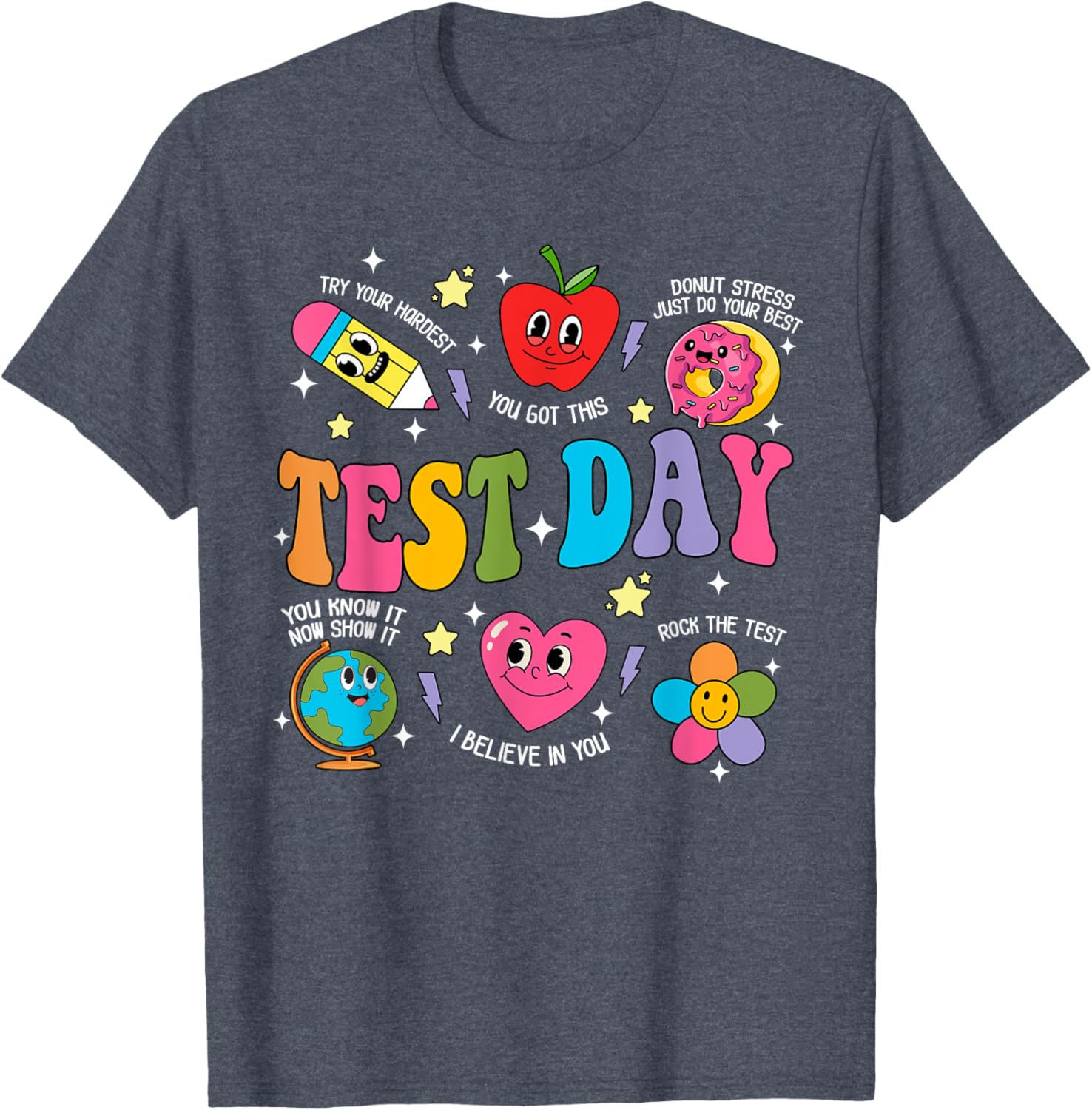 Test Day Rock The Test Testing Day Motivational Teacher Kids T-Shirt