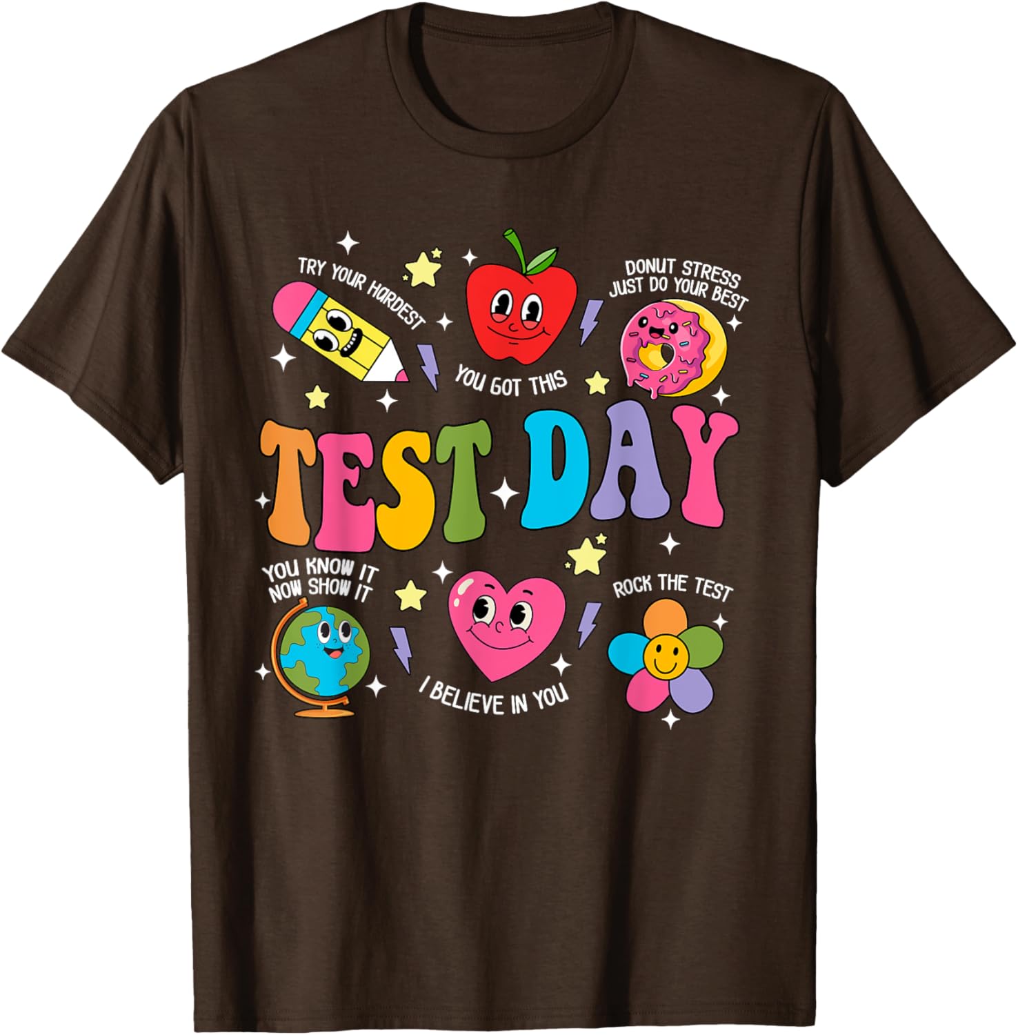 Test Day Rock The Test Testing Day Motivational Teacher Kids T-Shirt