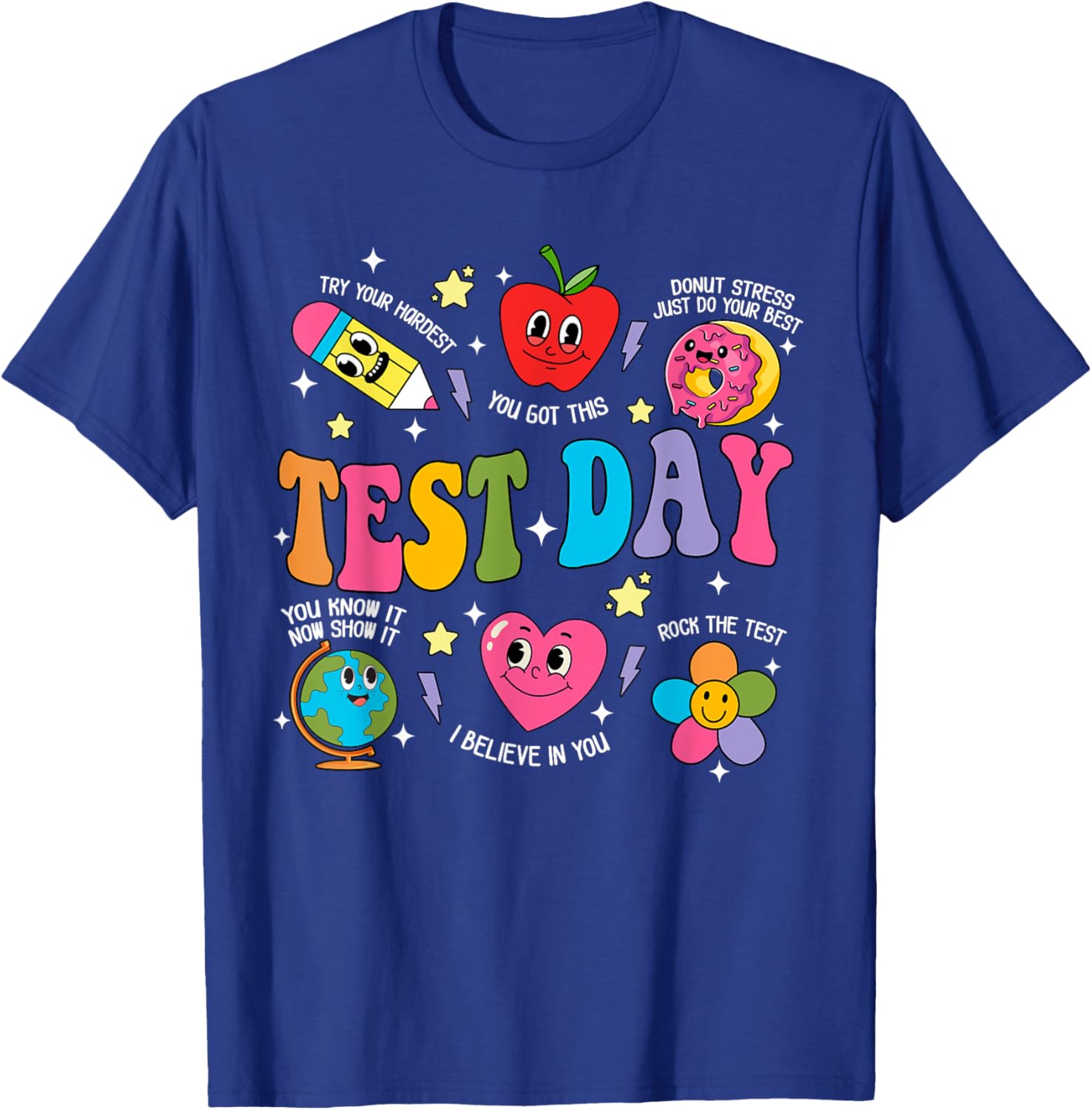 Test Day Rock The Test Testing Day Motivational Teacher Kids T-Shirt