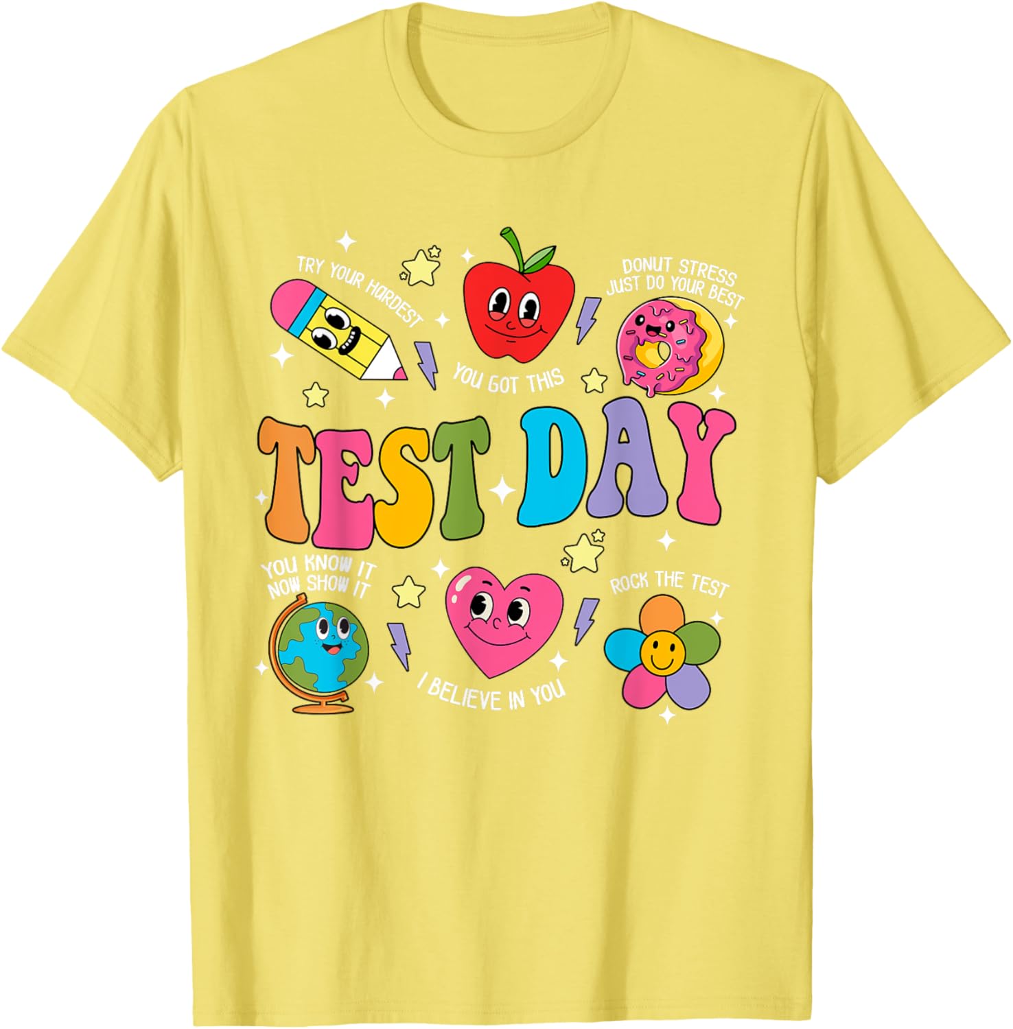 Test Day Rock The Test Testing Day Motivational Teacher Kids T-Shirt