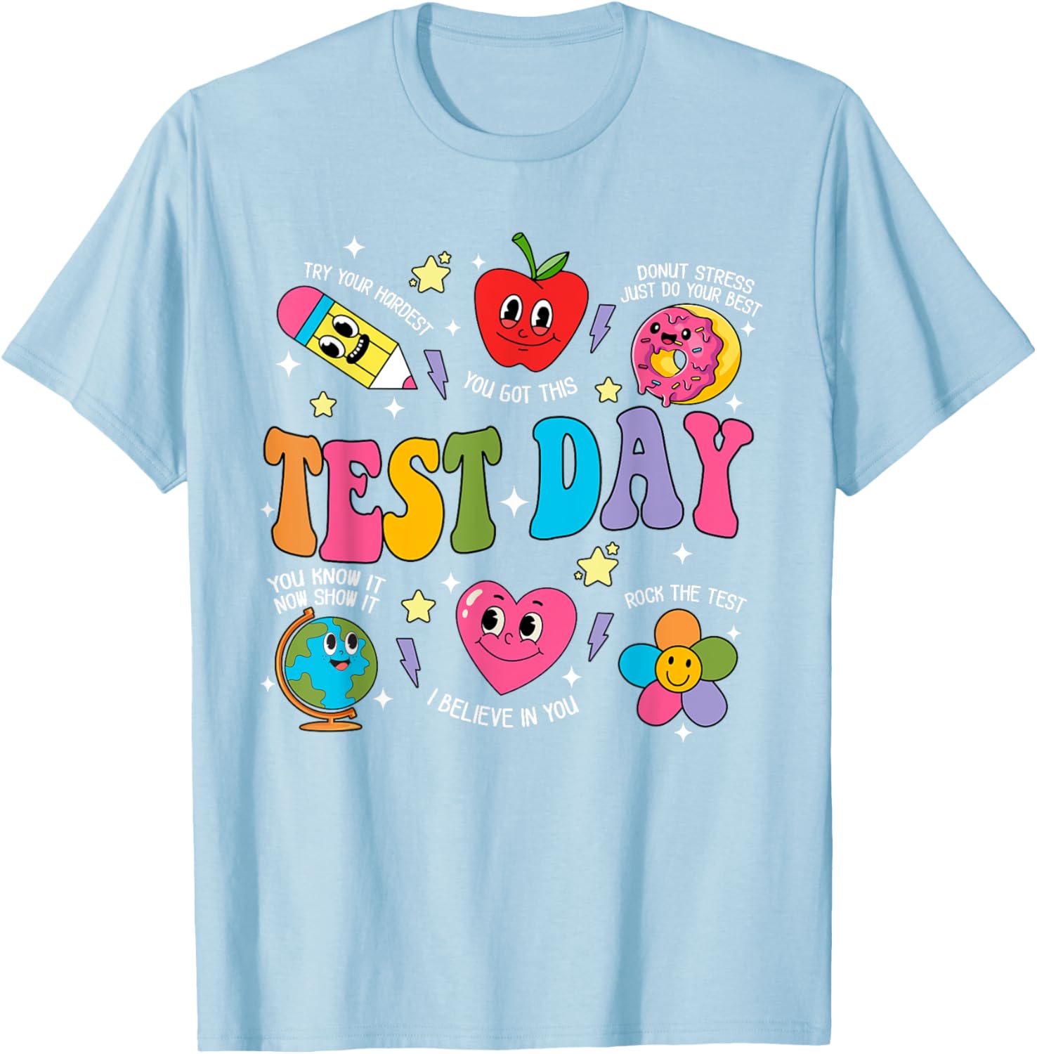 Test Day Rock The Test Testing Day Motivational Teacher Kids T-Shirt