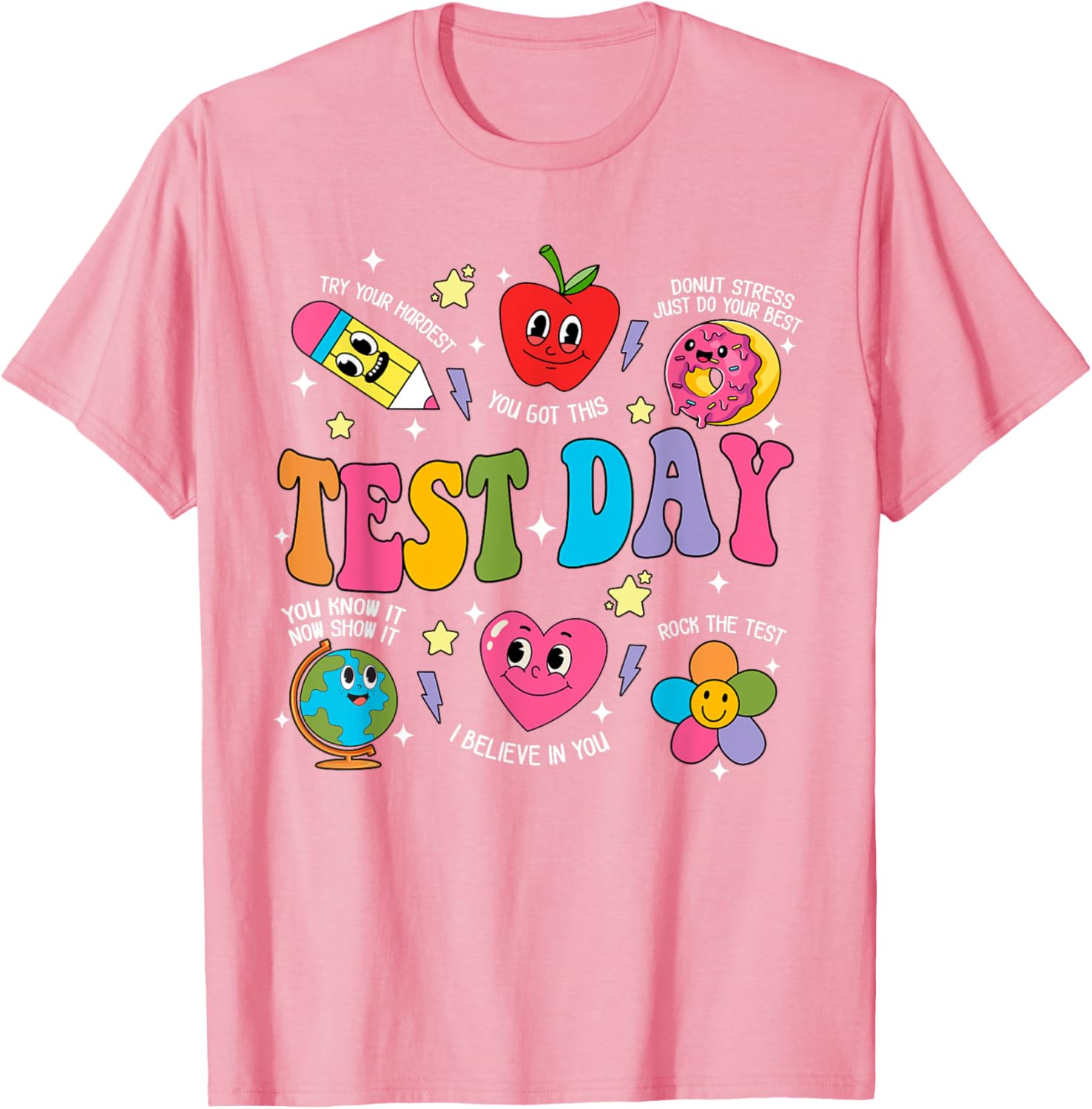 Test Day Rock The Test Testing Day Motivational Teacher Kids T-Shirt