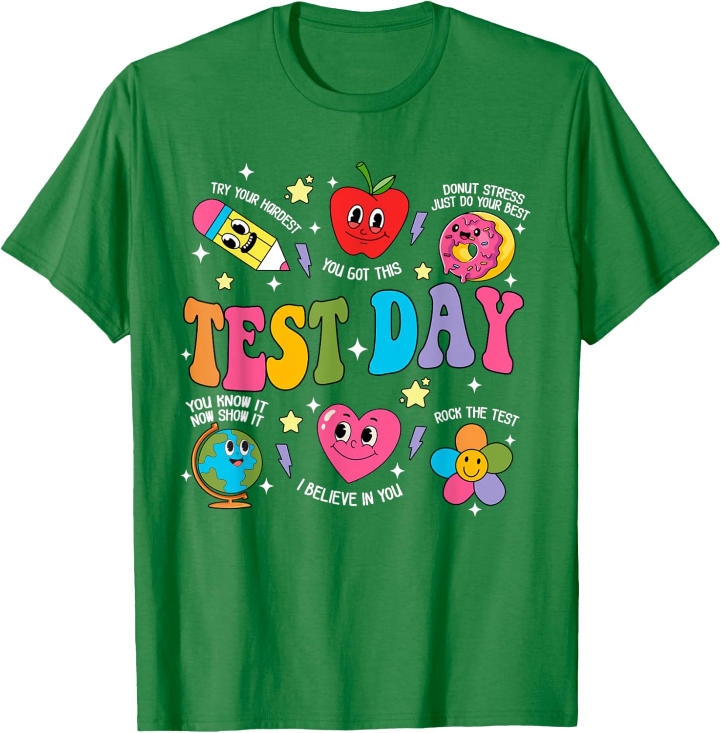 Test Day Rock The Test Testing Day Motivational Teacher Kids T-Shirt