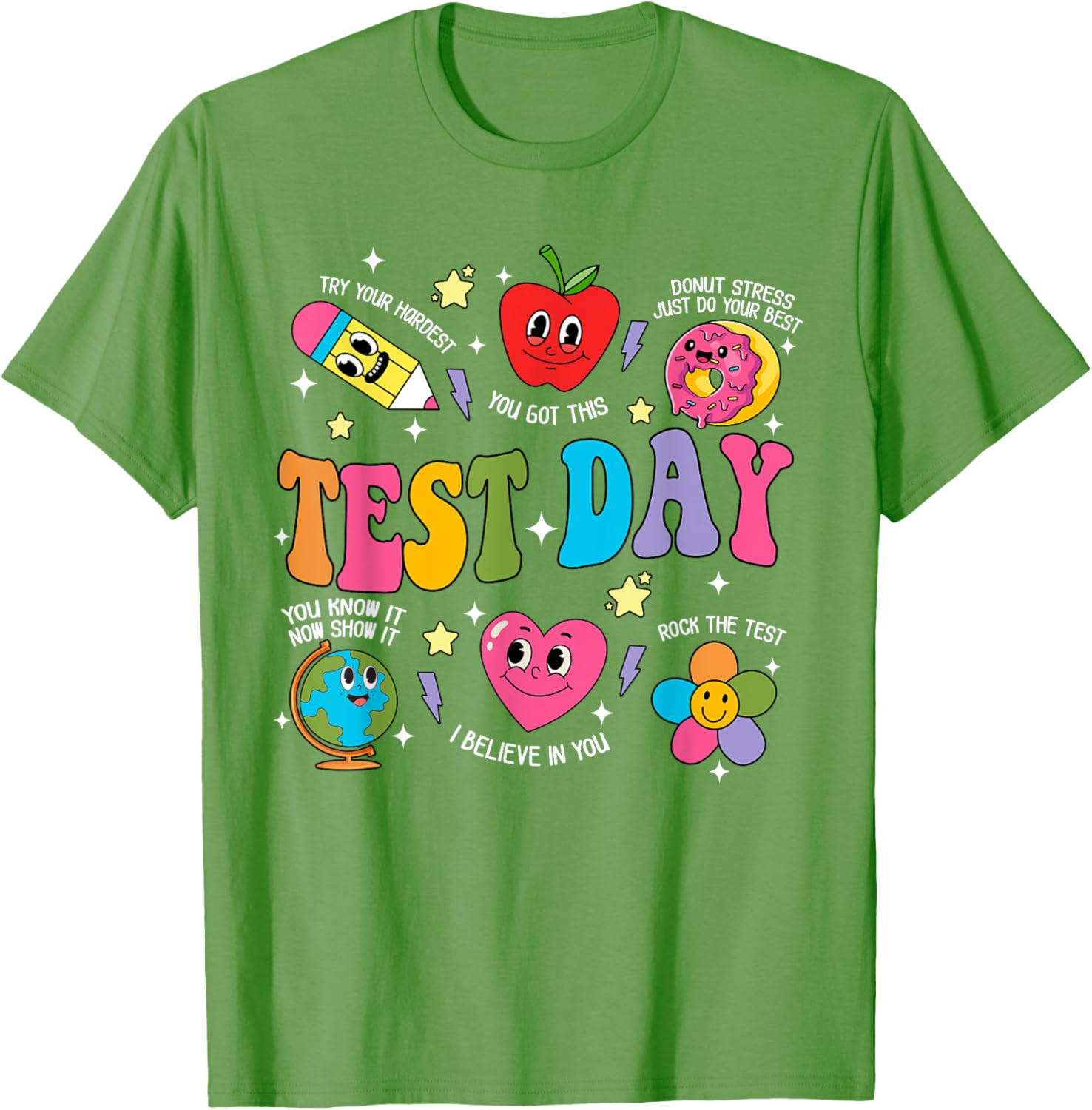 Test Day Rock The Test Testing Day Motivational Teacher Kids T-Shirt