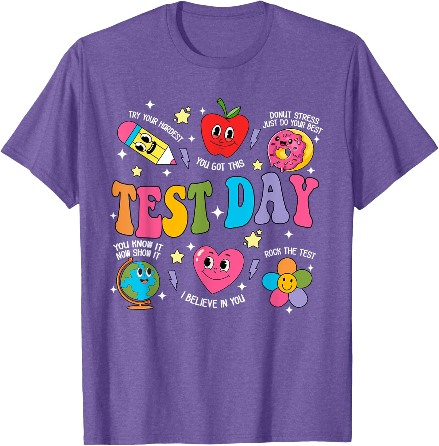 Test Day Rock The Test Testing Day Motivational Teacher Kids T-Shirt