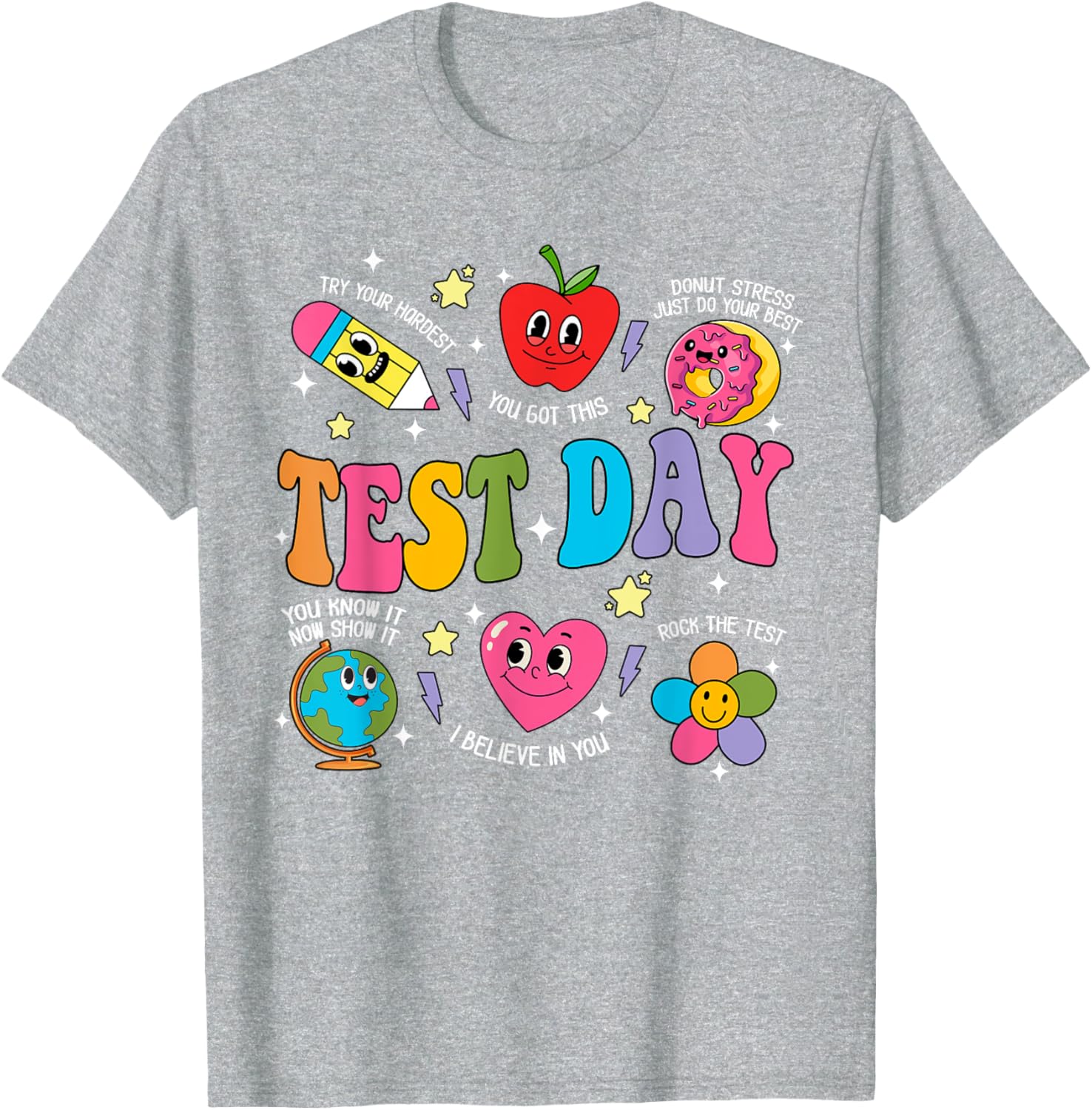 Test Day Rock The Test Testing Day Motivational Teacher Kids T-Shirt