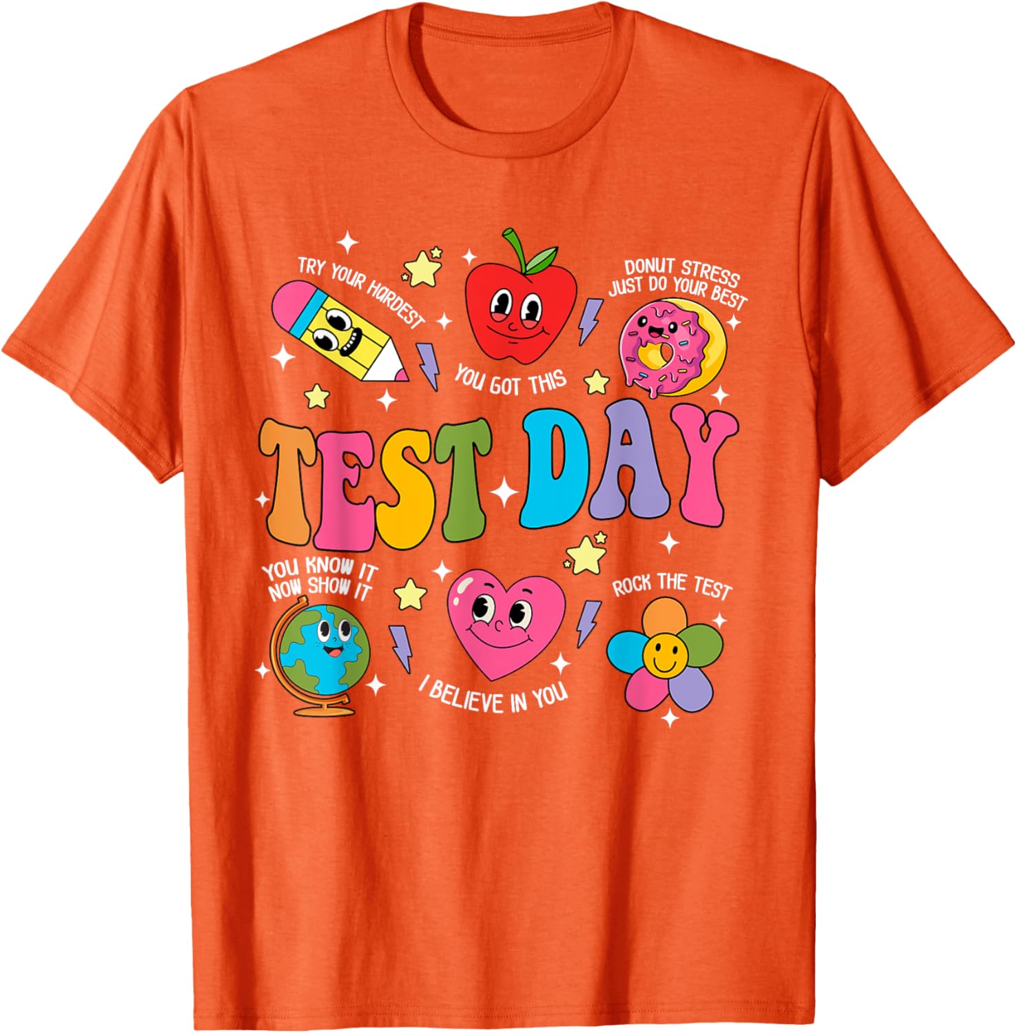 Test Day Rock The Test Testing Day Motivational Teacher Kids T-Shirt