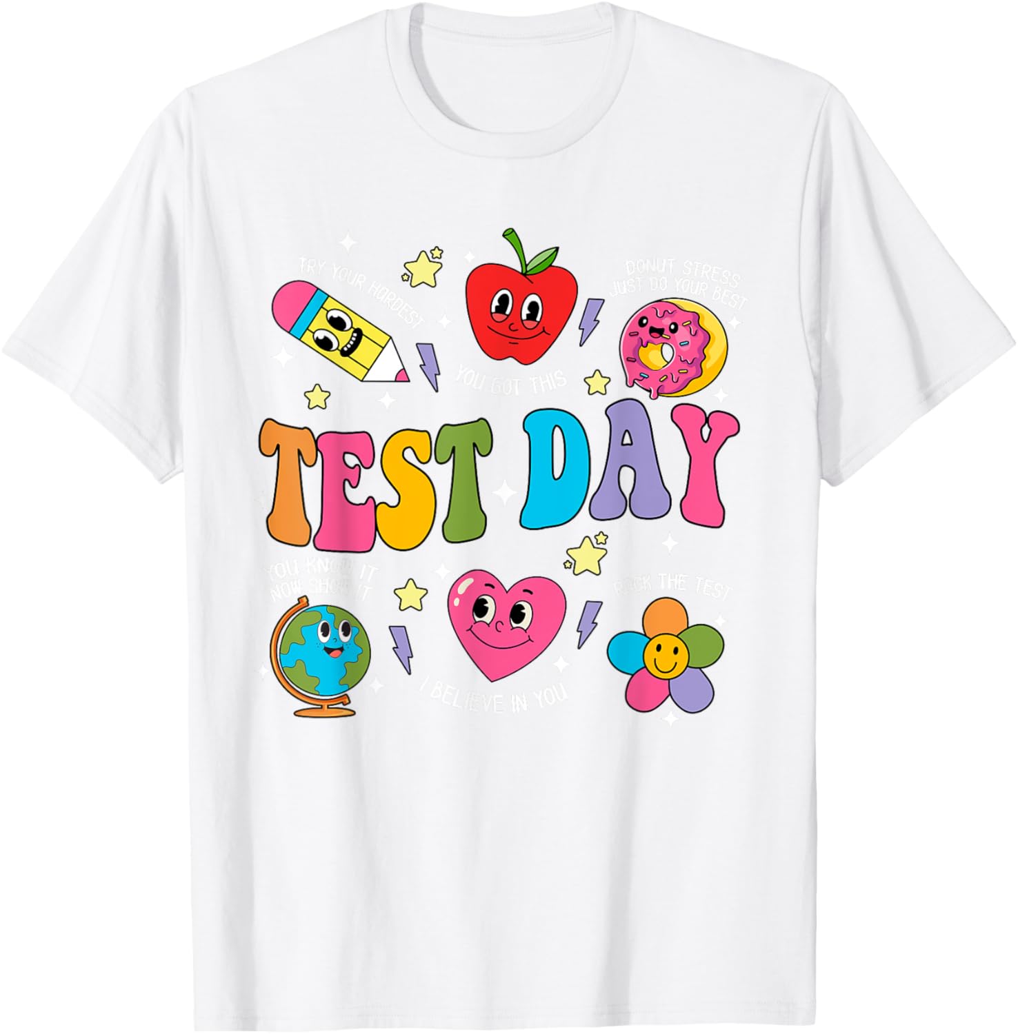 Test Day Rock The Test Testing Day Motivational Teacher Kids T-Shirt