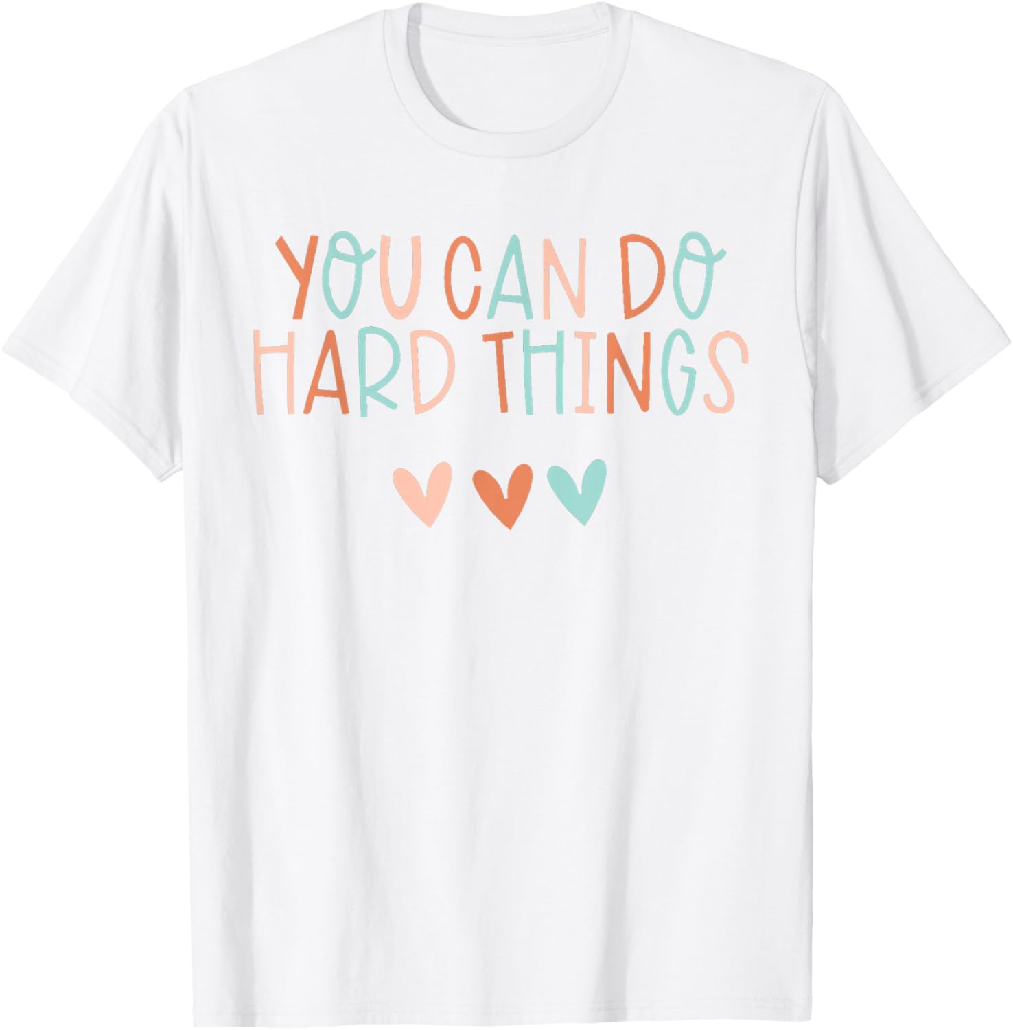 Test Day Teacher You Can Do Hard Things Women Kids T-Shirt, Small, Black