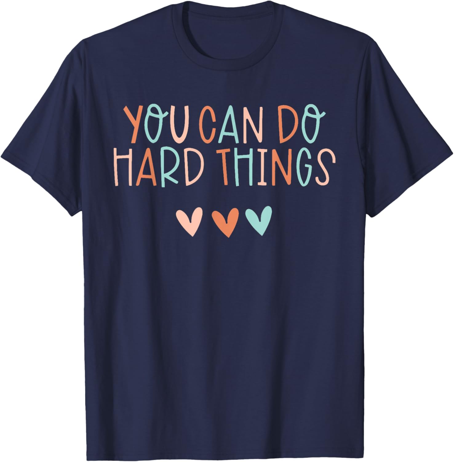 Test Day Teacher You Can Do Hard Things Women Kids T-Shirt, Small, Black