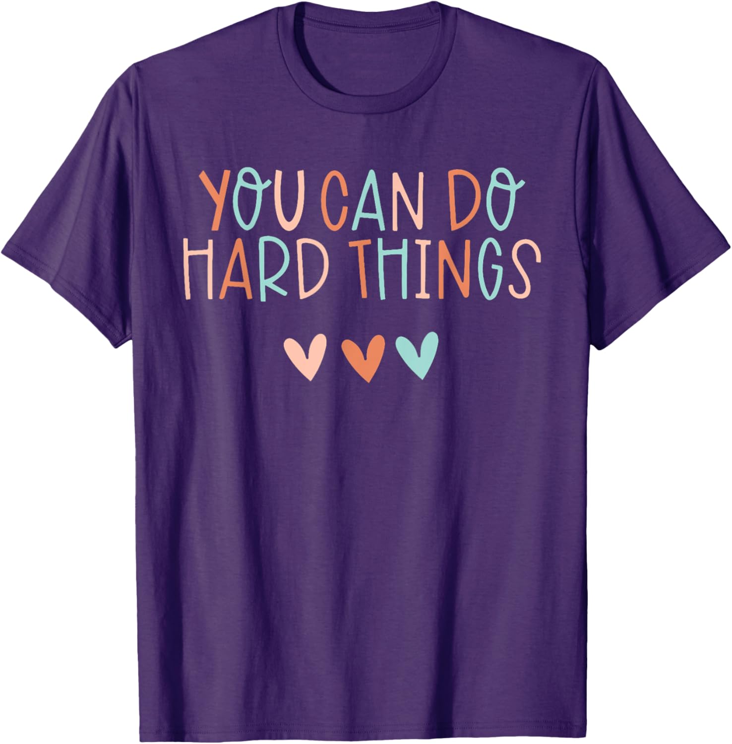 Test Day Teacher You Can Do Hard Things Women Kids T-Shirt, Small, Black