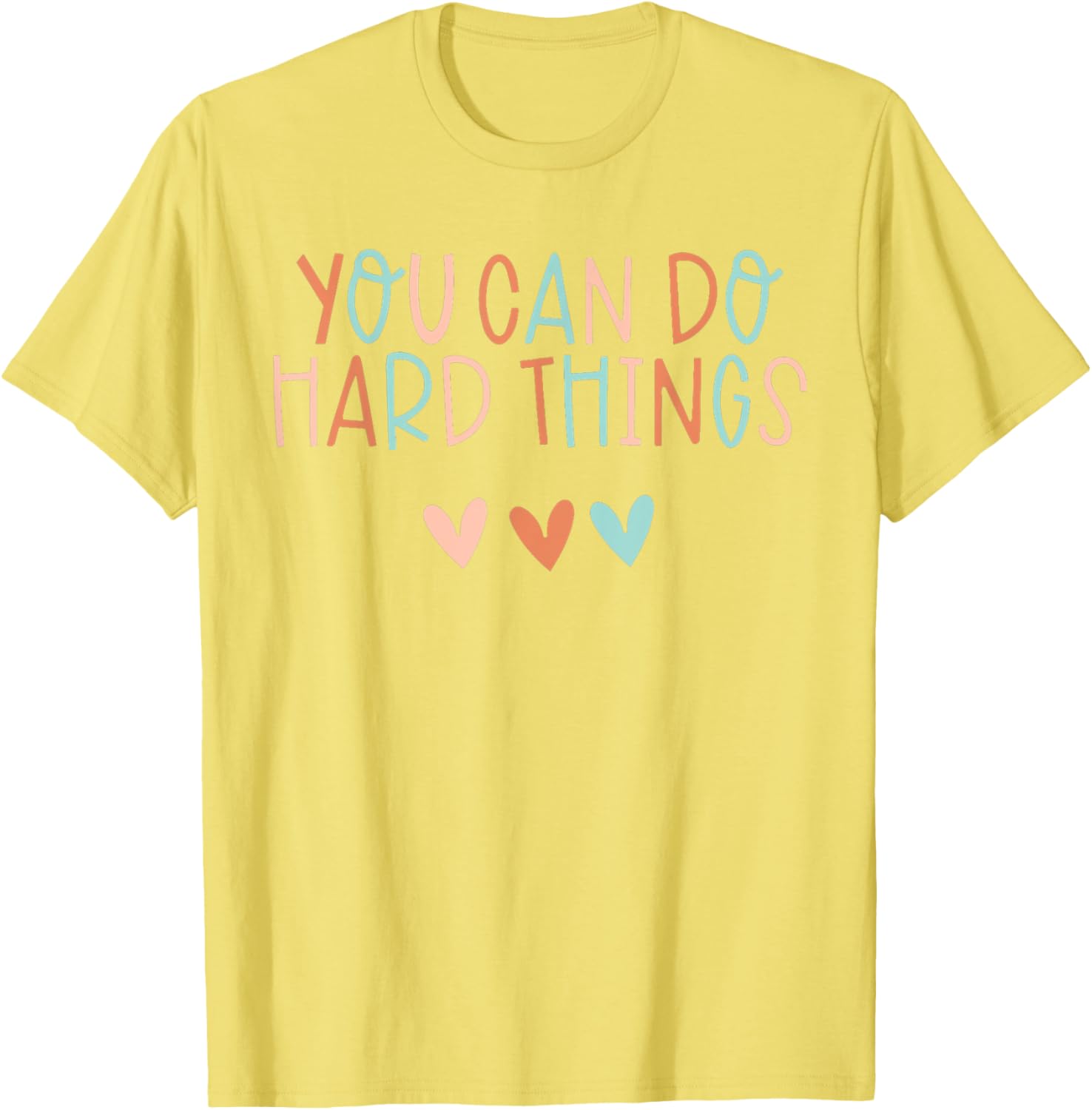 Test Day Teacher You Can Do Hard Things Women Kids T-Shirt, Small, Black