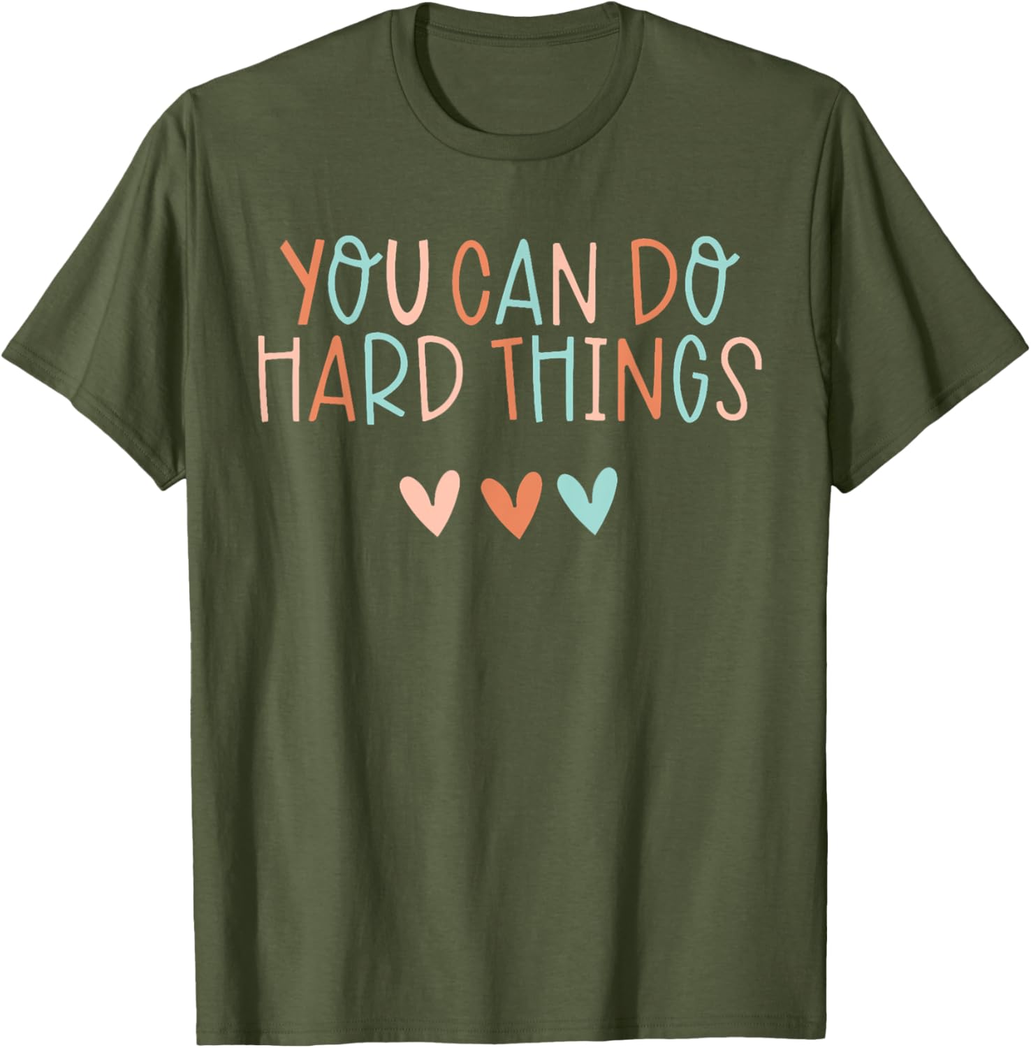 Test Day Teacher You Can Do Hard Things Women Kids T-Shirt, Small, Black