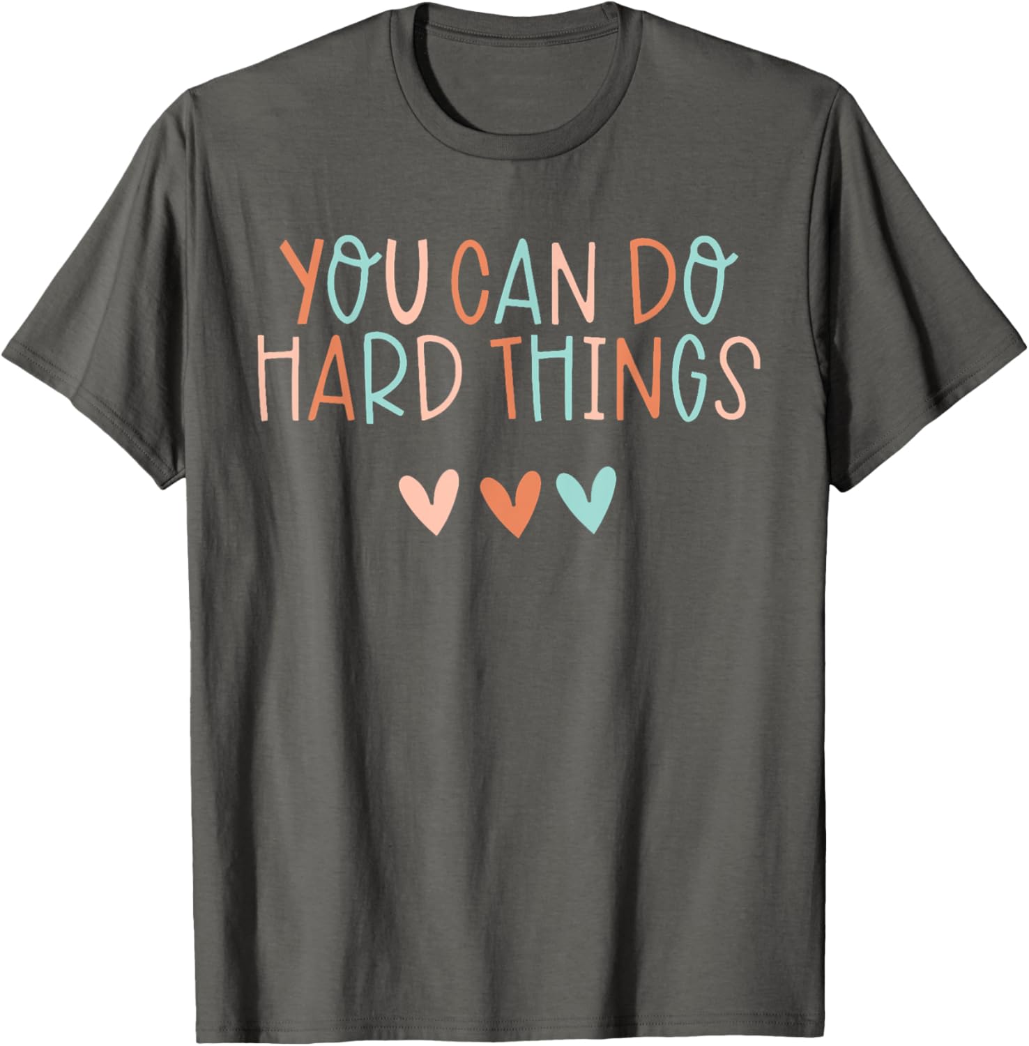 Test Day Teacher You Can Do Hard Things Women Kids T-Shirt, Small, Black
