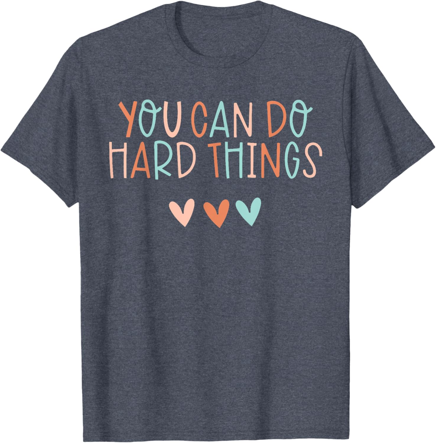 Test Day Teacher You Can Do Hard Things Women Kids T-Shirt, Small, Black