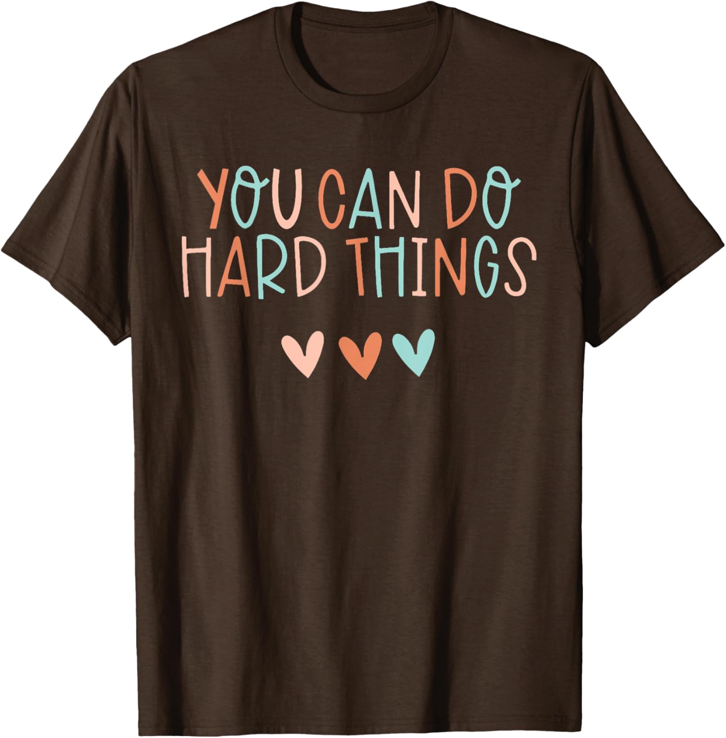Test Day Teacher You Can Do Hard Things Women Kids T-Shirt, Small, Black