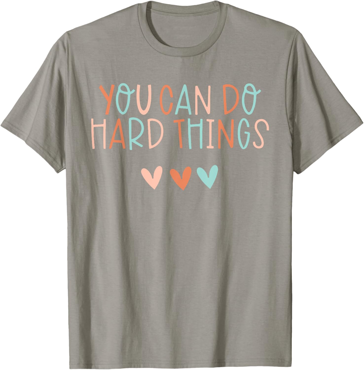 Test Day Teacher You Can Do Hard Things Women Kids T-Shirt, Small, Black
