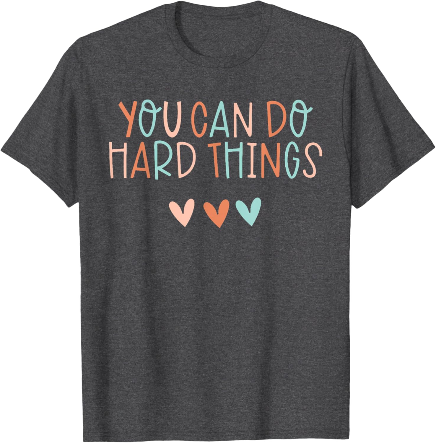 Test Day Teacher You Can Do Hard Things Women Kids T-Shirt, Small, Black
