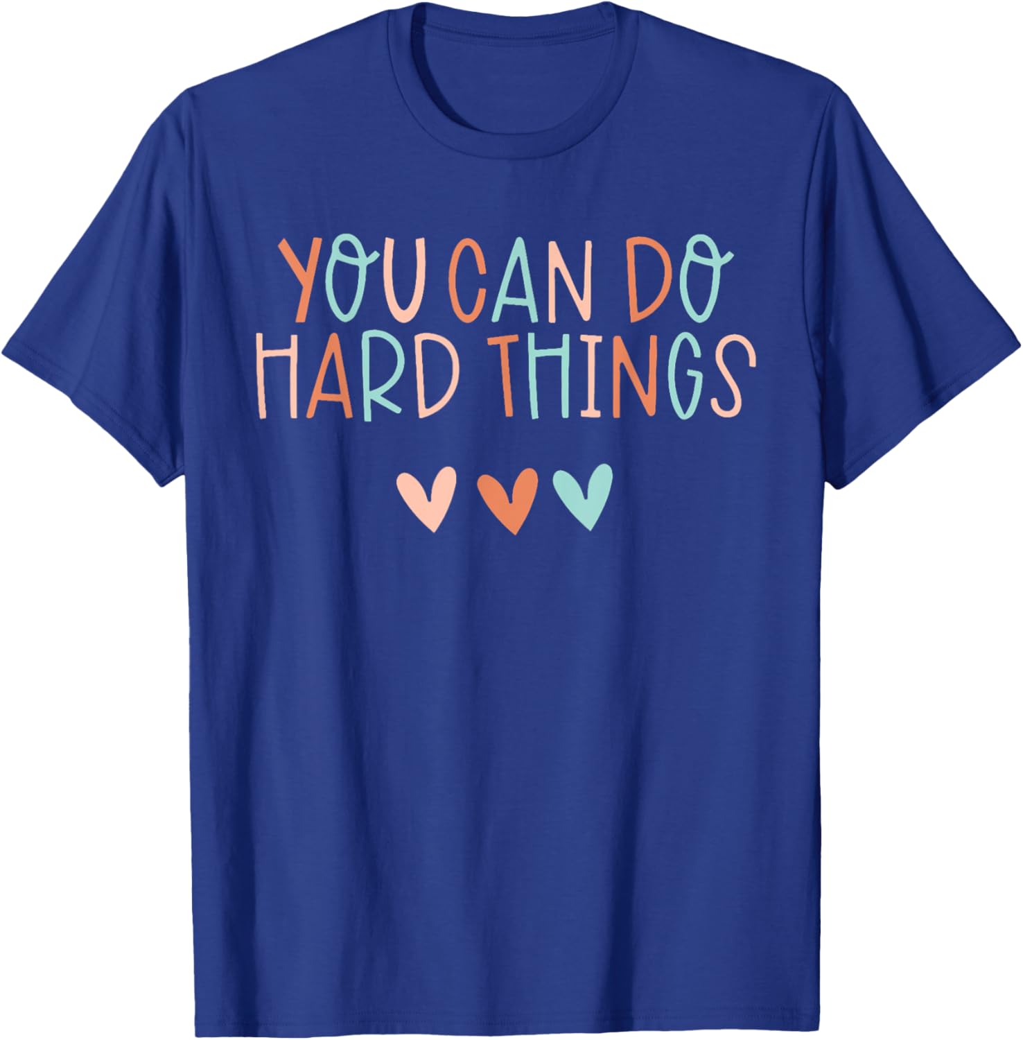 Test Day Teacher You Can Do Hard Things Women Kids T-Shirt, Small, Black