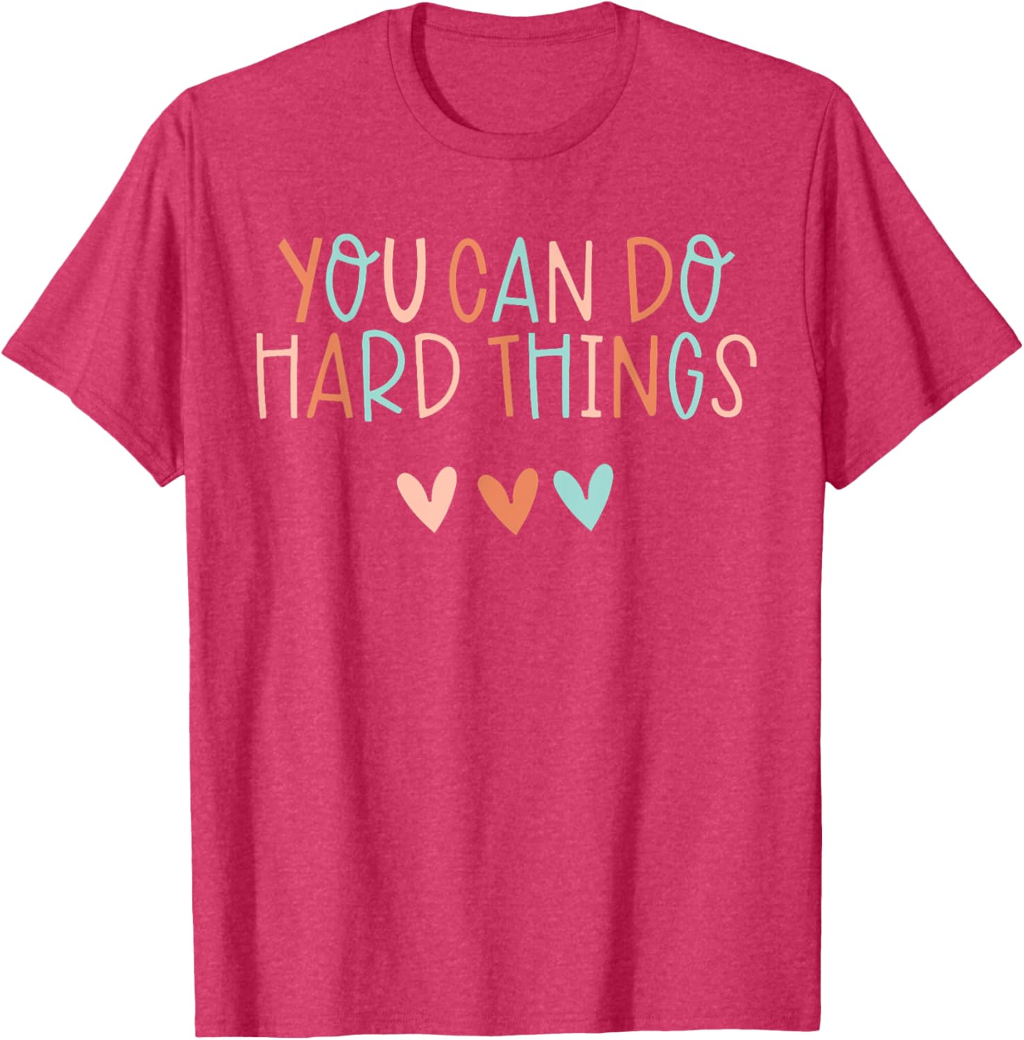 Test Day Teacher You Can Do Hard Things Women Kids T-Shirt, Small, Black